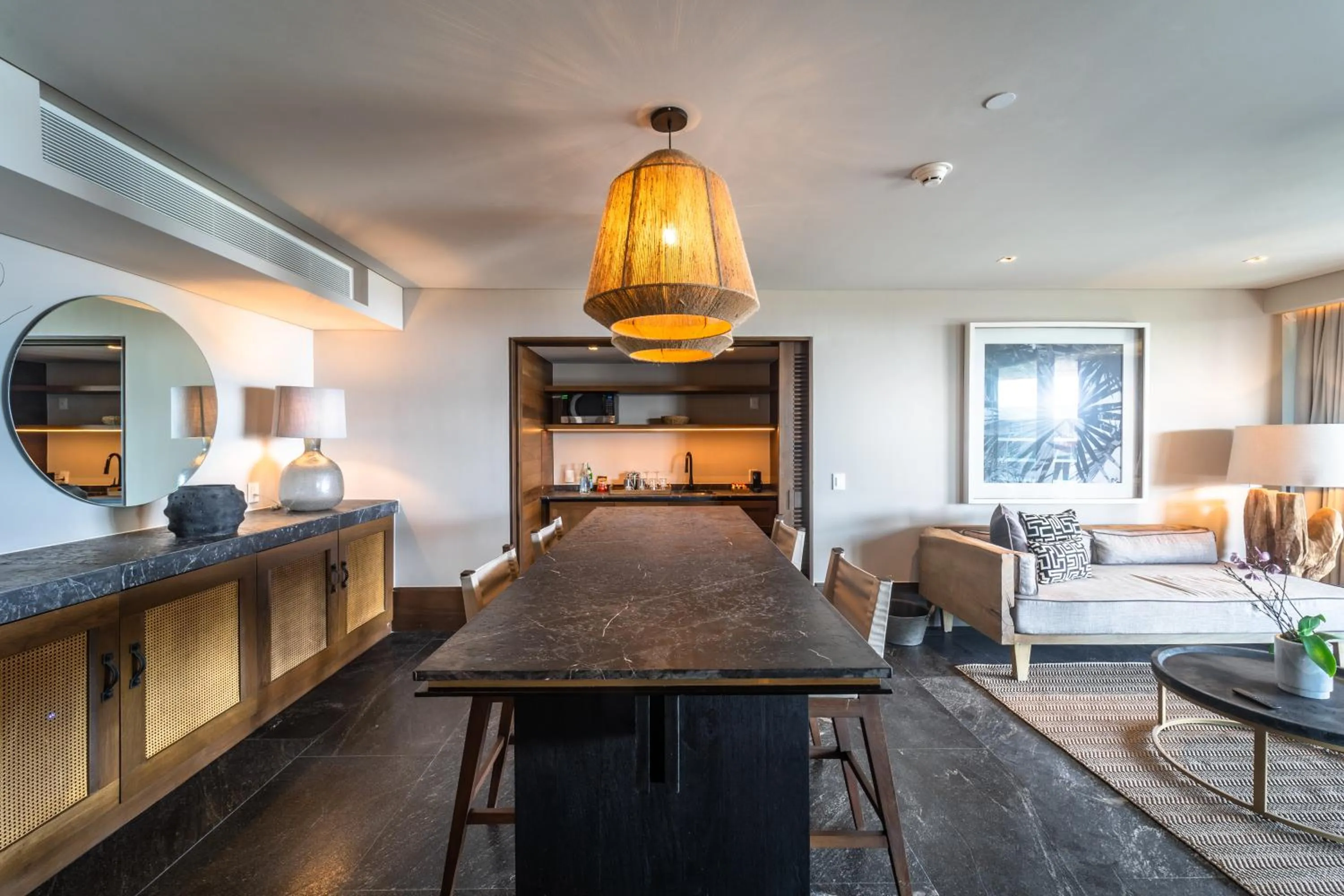 Dining area, Bed in Impression Moxché by Secrets - Adults Only