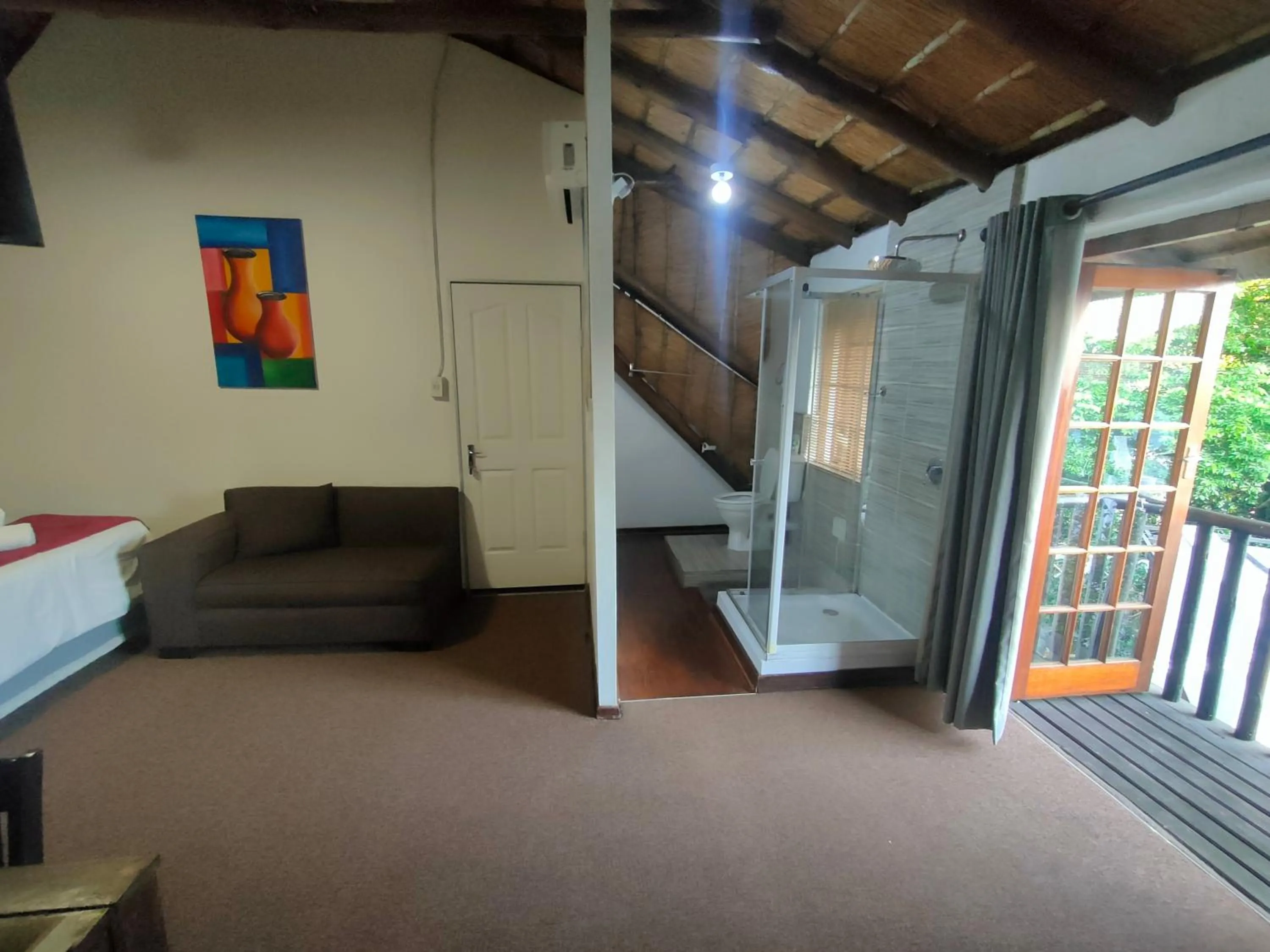 Balcony/Terrace, Bed in Libra Lodge & Spa - Randburg, Johannesburg