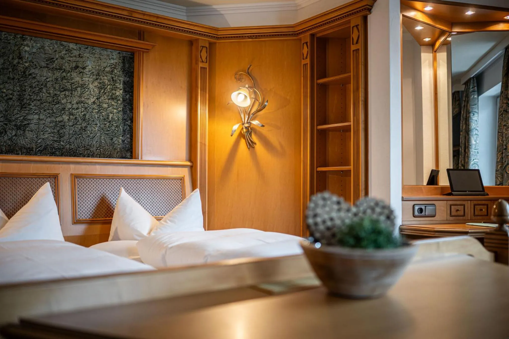 Bed in Wohlfühlhotel Berwanger Hof