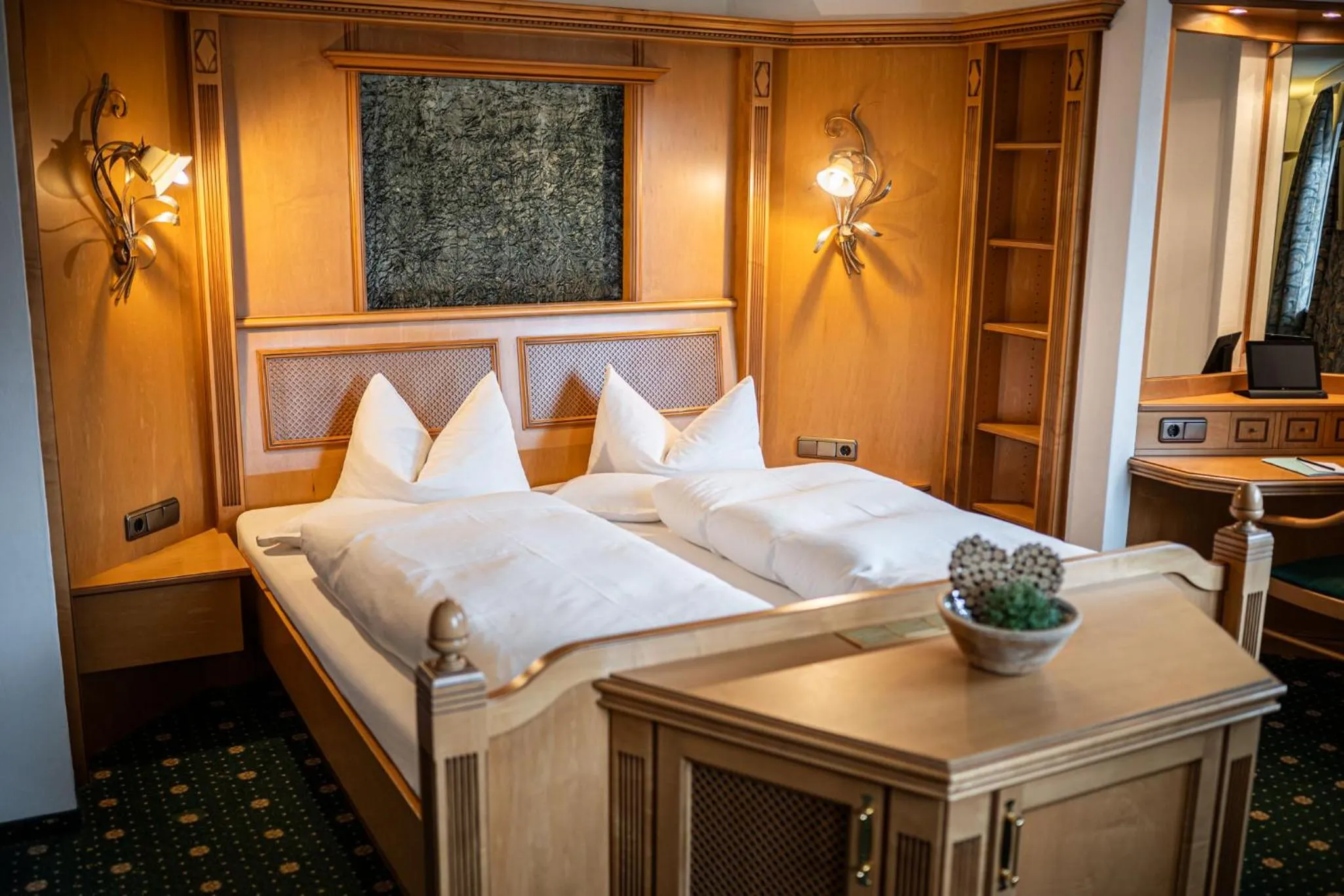 Bed in Wohlfühlhotel Berwanger Hof