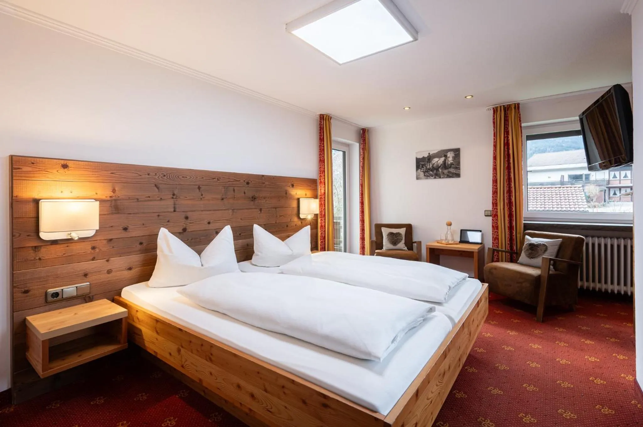 Bed in Wohlfühlhotel Berwanger Hof