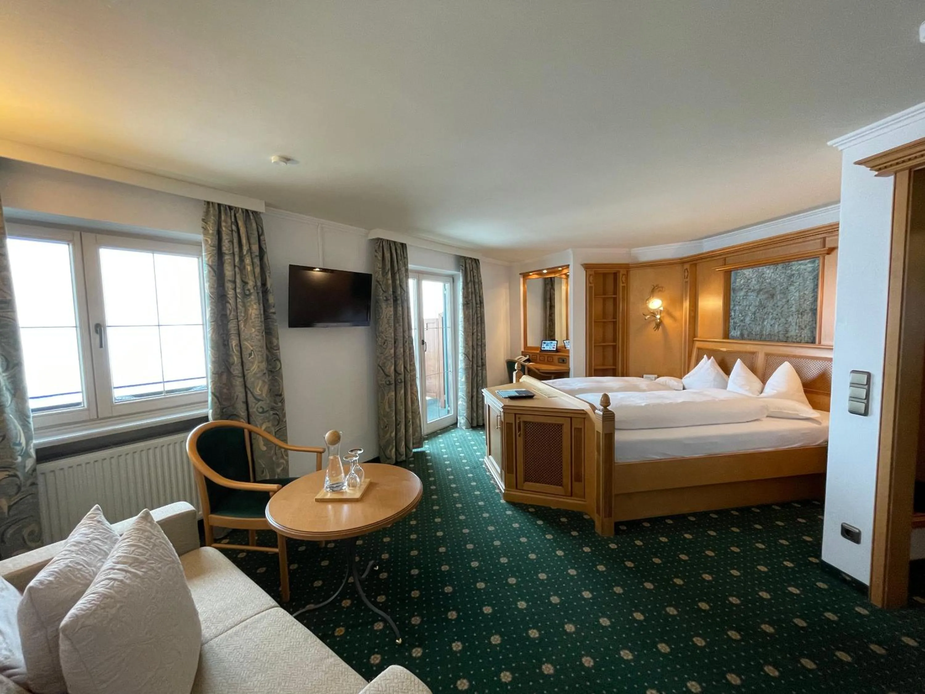 Bed in Wohlfühlhotel Berwanger Hof