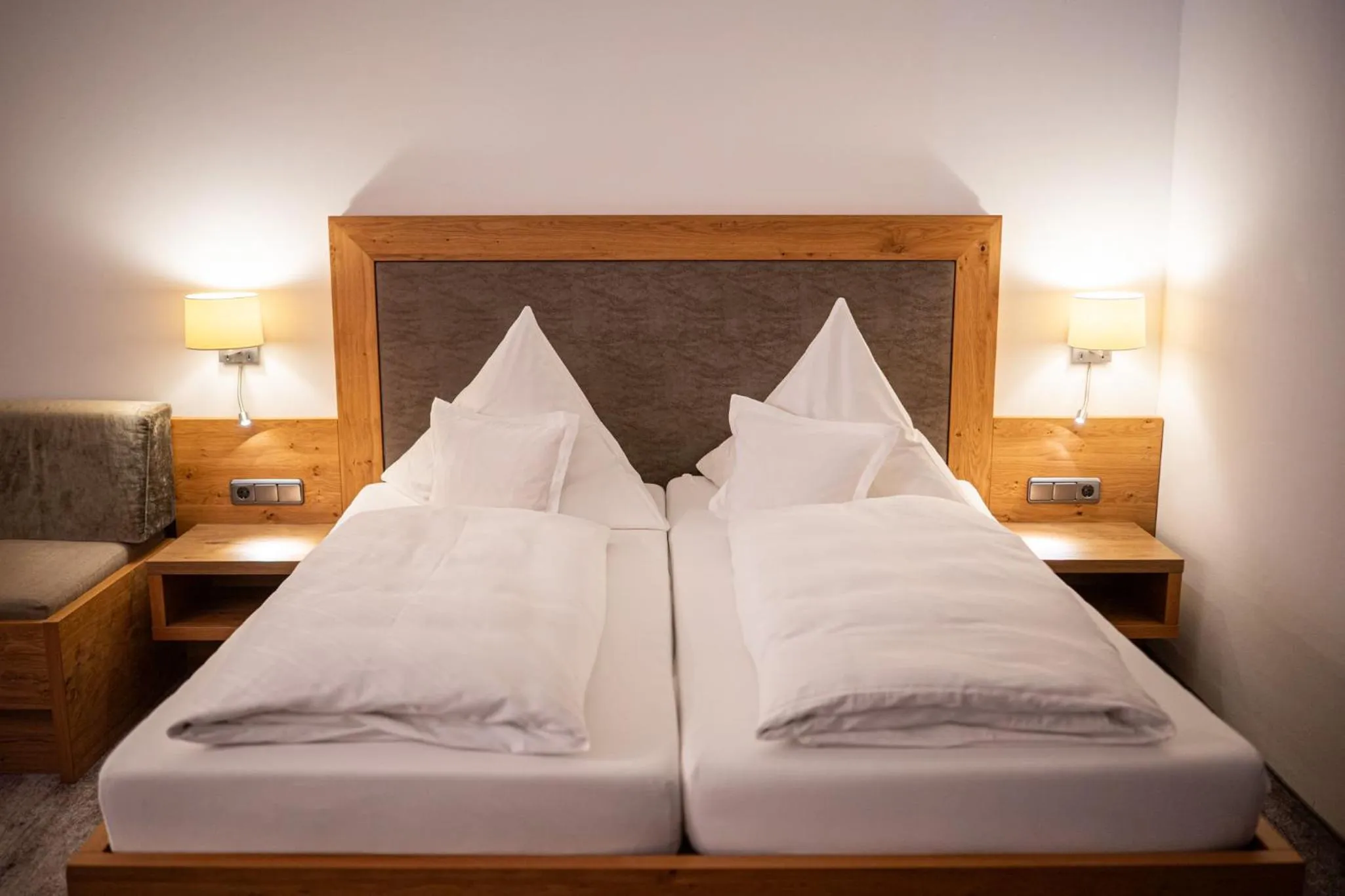 Bed in Wohlfühlhotel Berwanger Hof