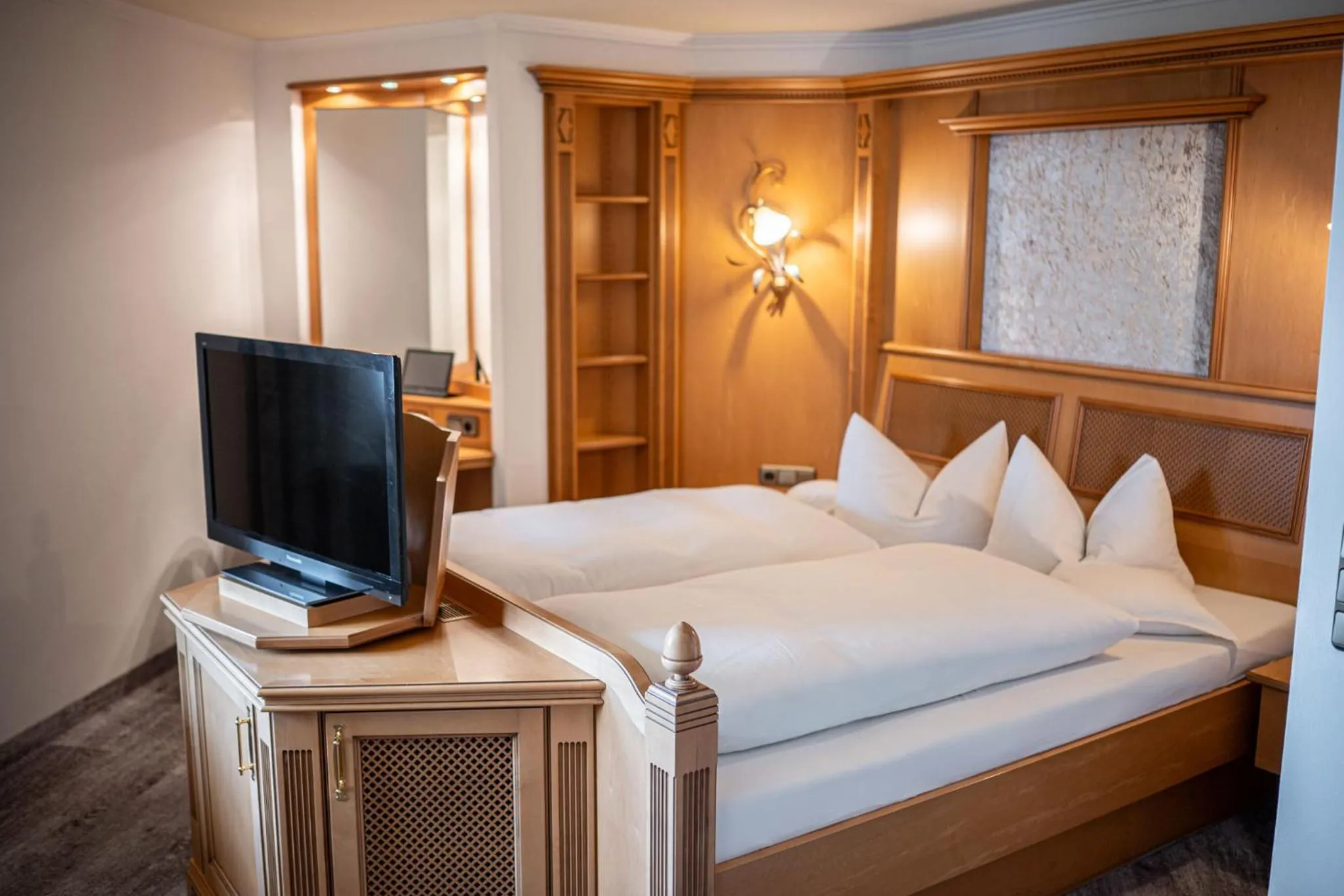 Bed in Wohlfühlhotel Berwanger Hof