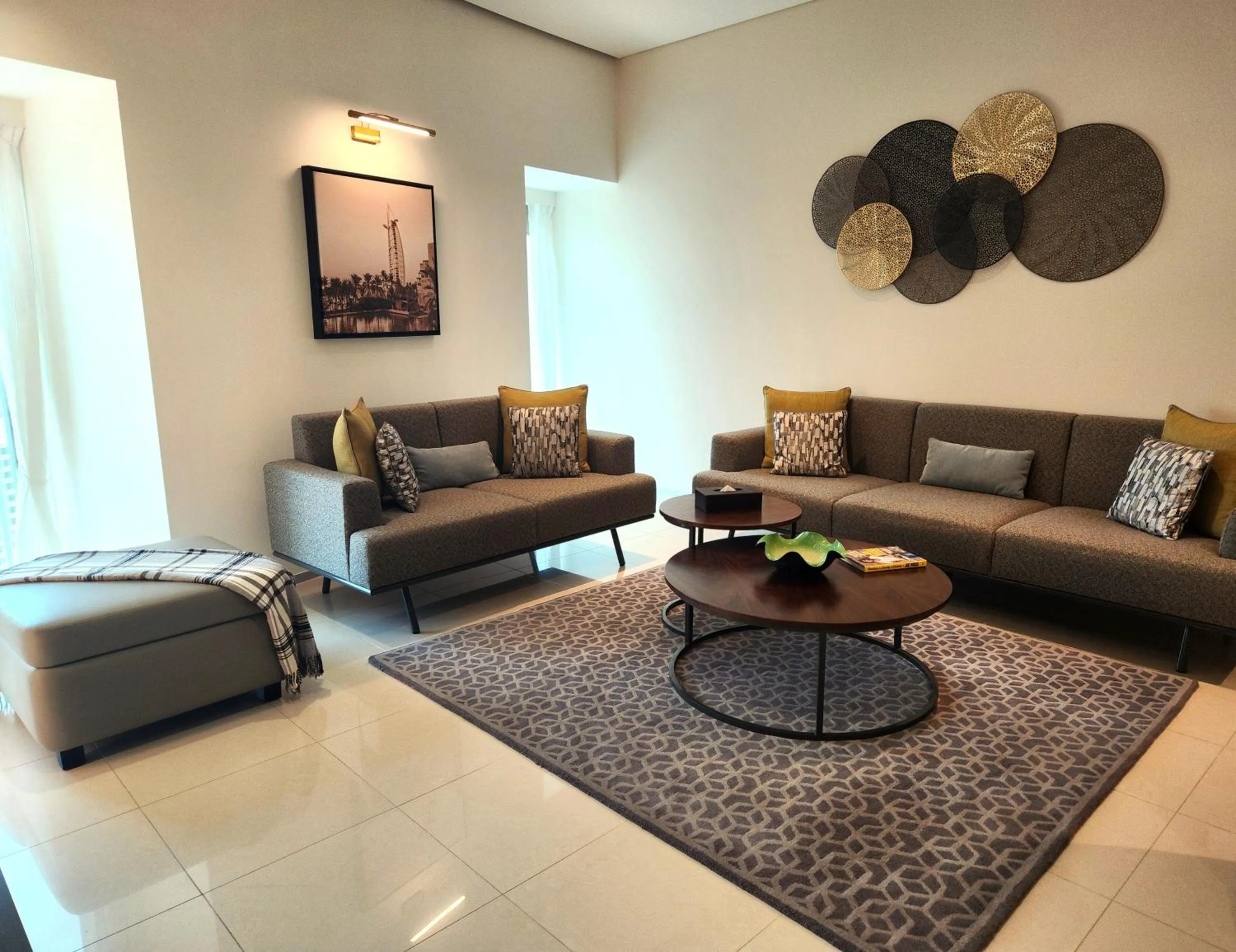 Living room in Ascott Park Place Dubai