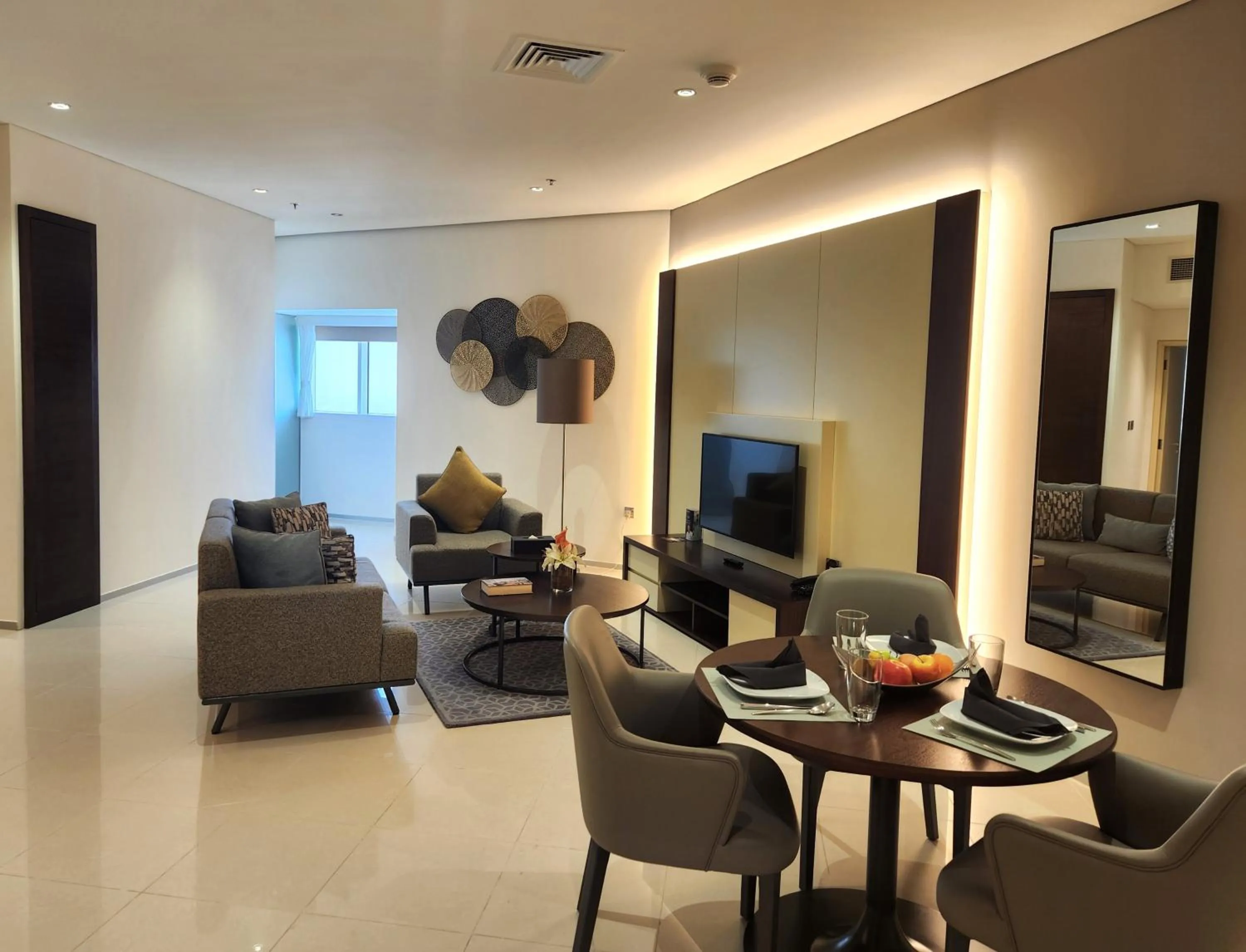 Living room in Ascott Park Place Dubai
