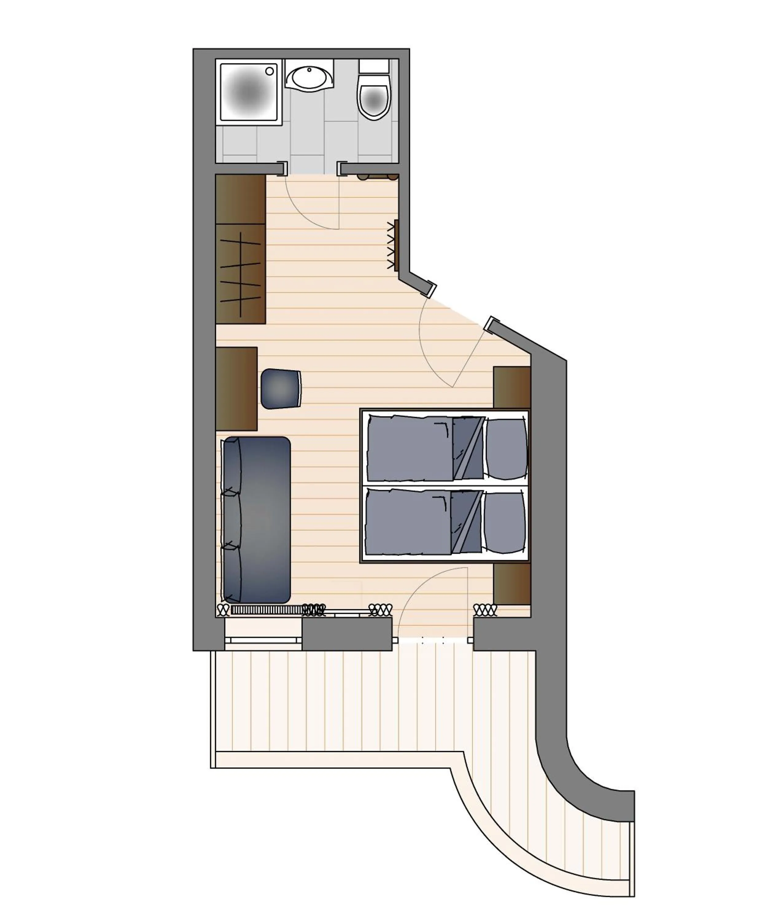 Floor plan in Das Grünholz Aparthotel