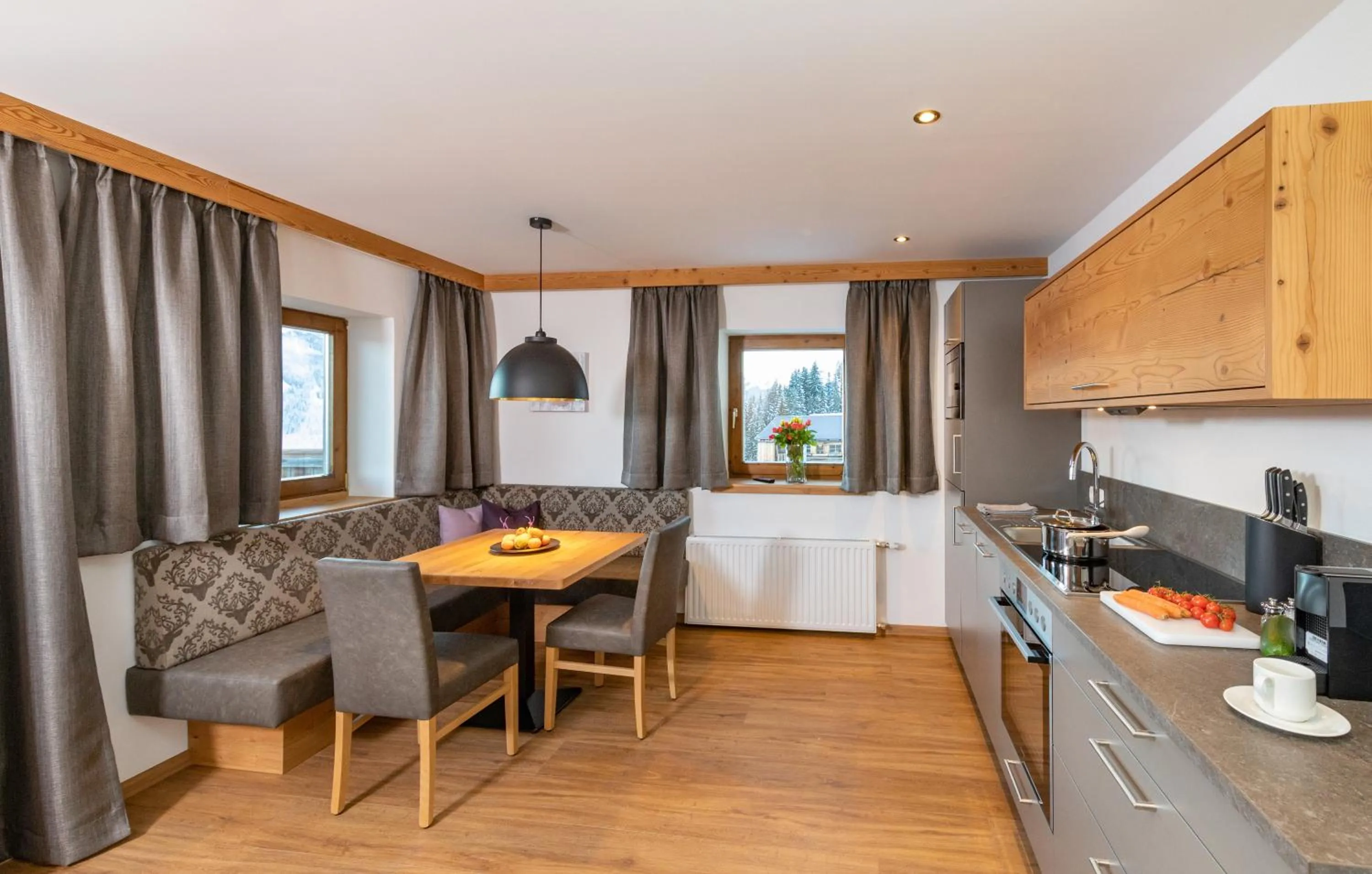 Dining area in Das Grünholz Aparthotel