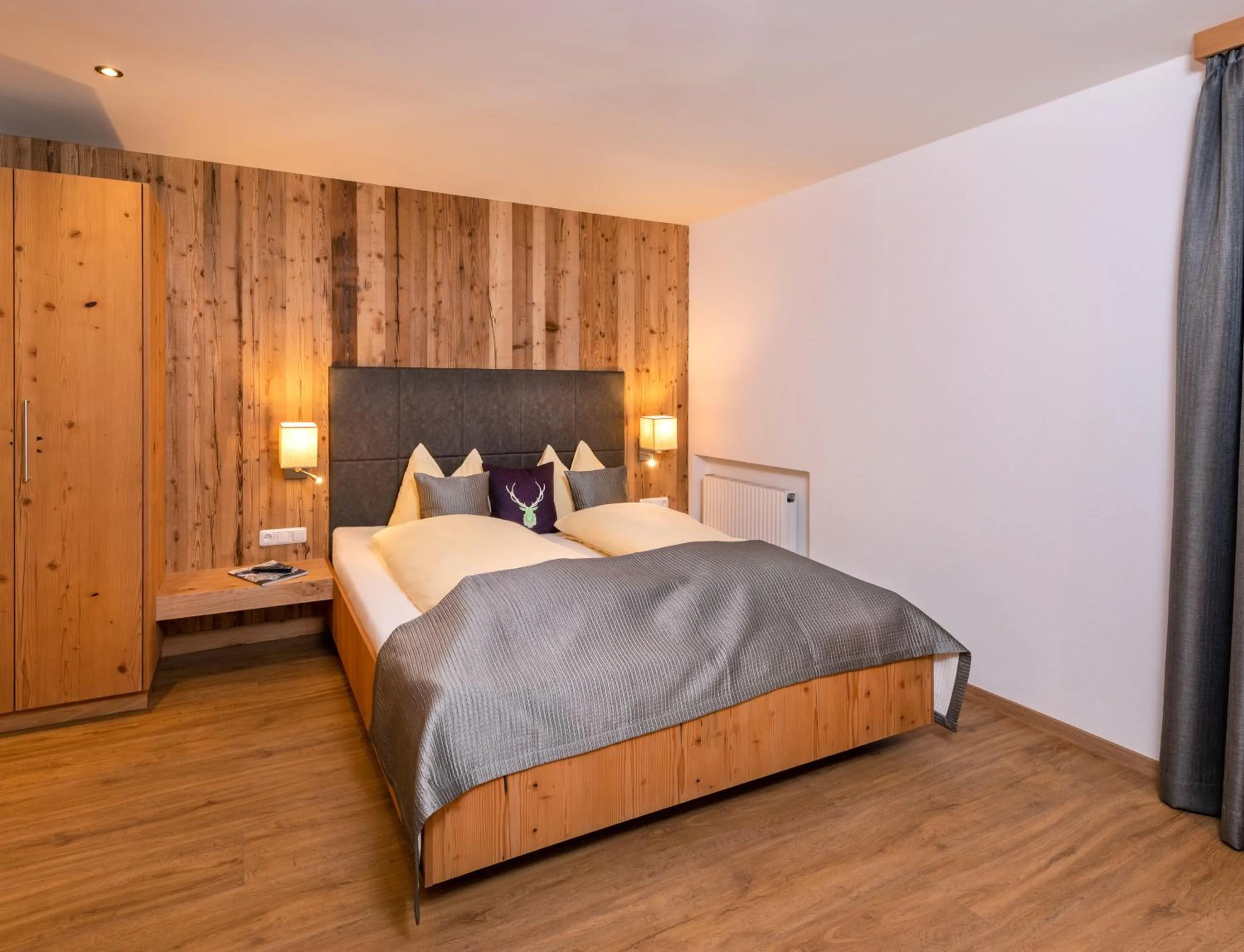 Bed in Das Grünholz Aparthotel