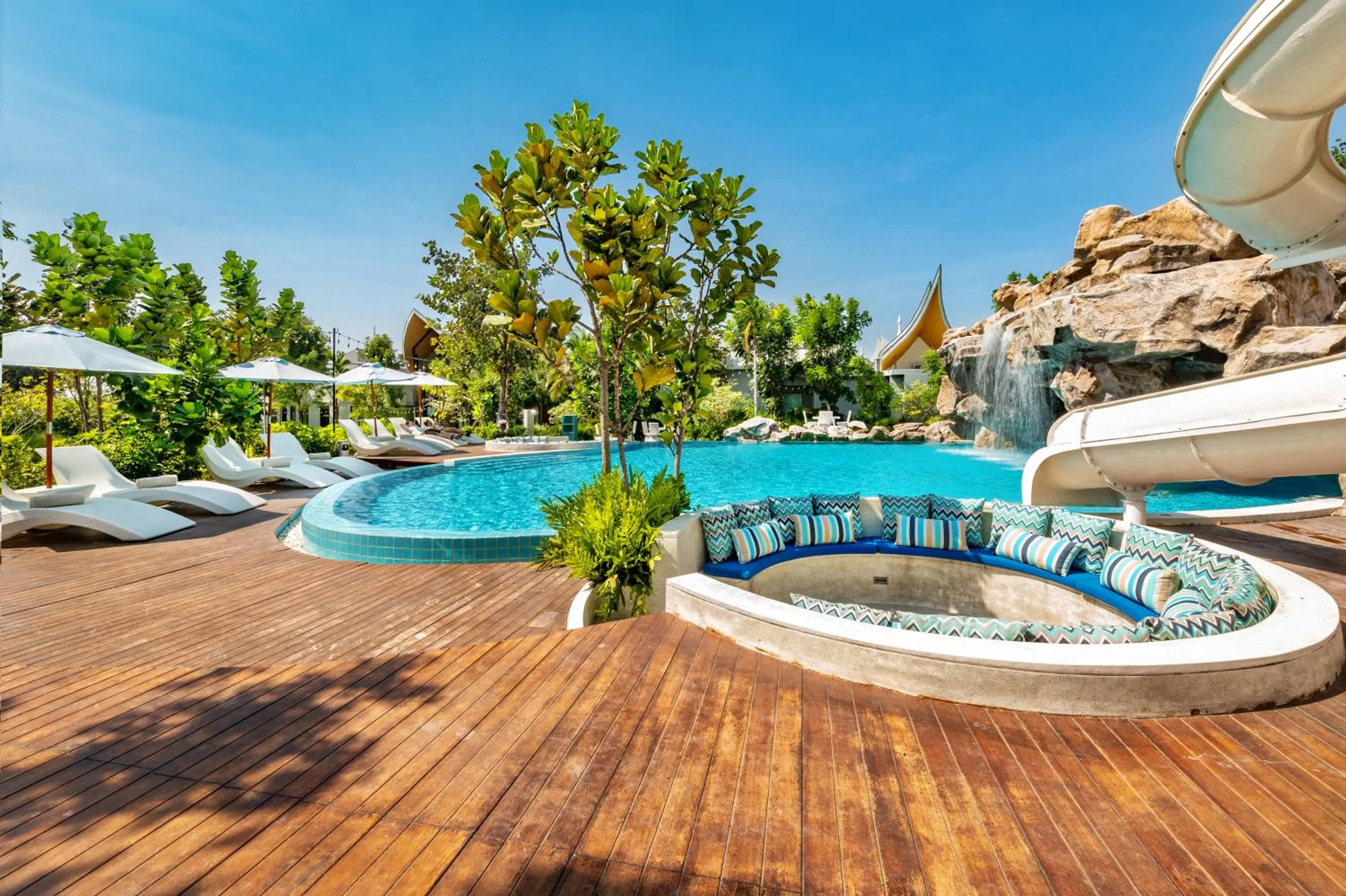 Swimming pool in Phukalini Luxury Pool Villa & Onsen