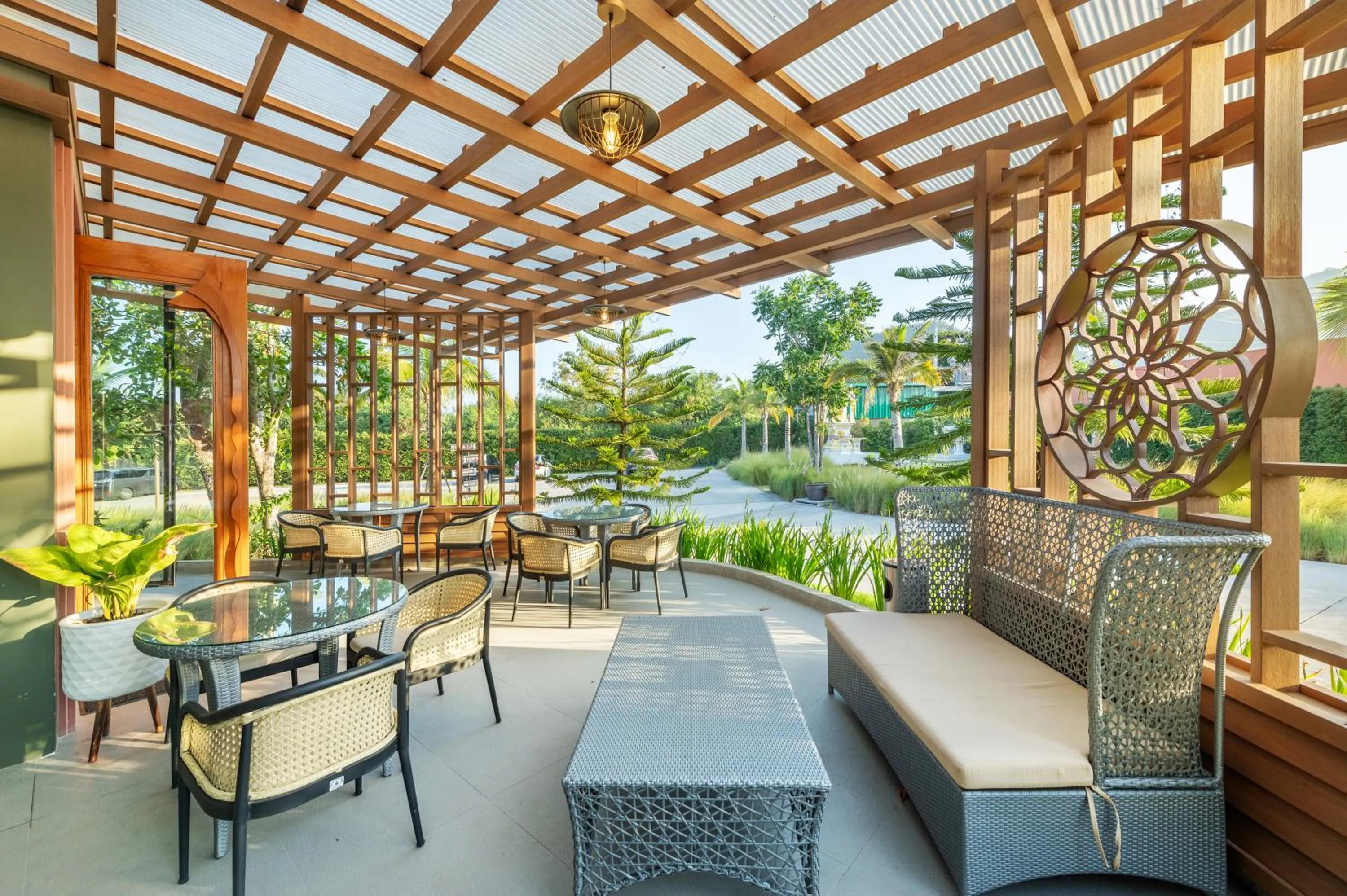 Balcony/Terrace in Phukalini Luxury Pool Villa & Onsen