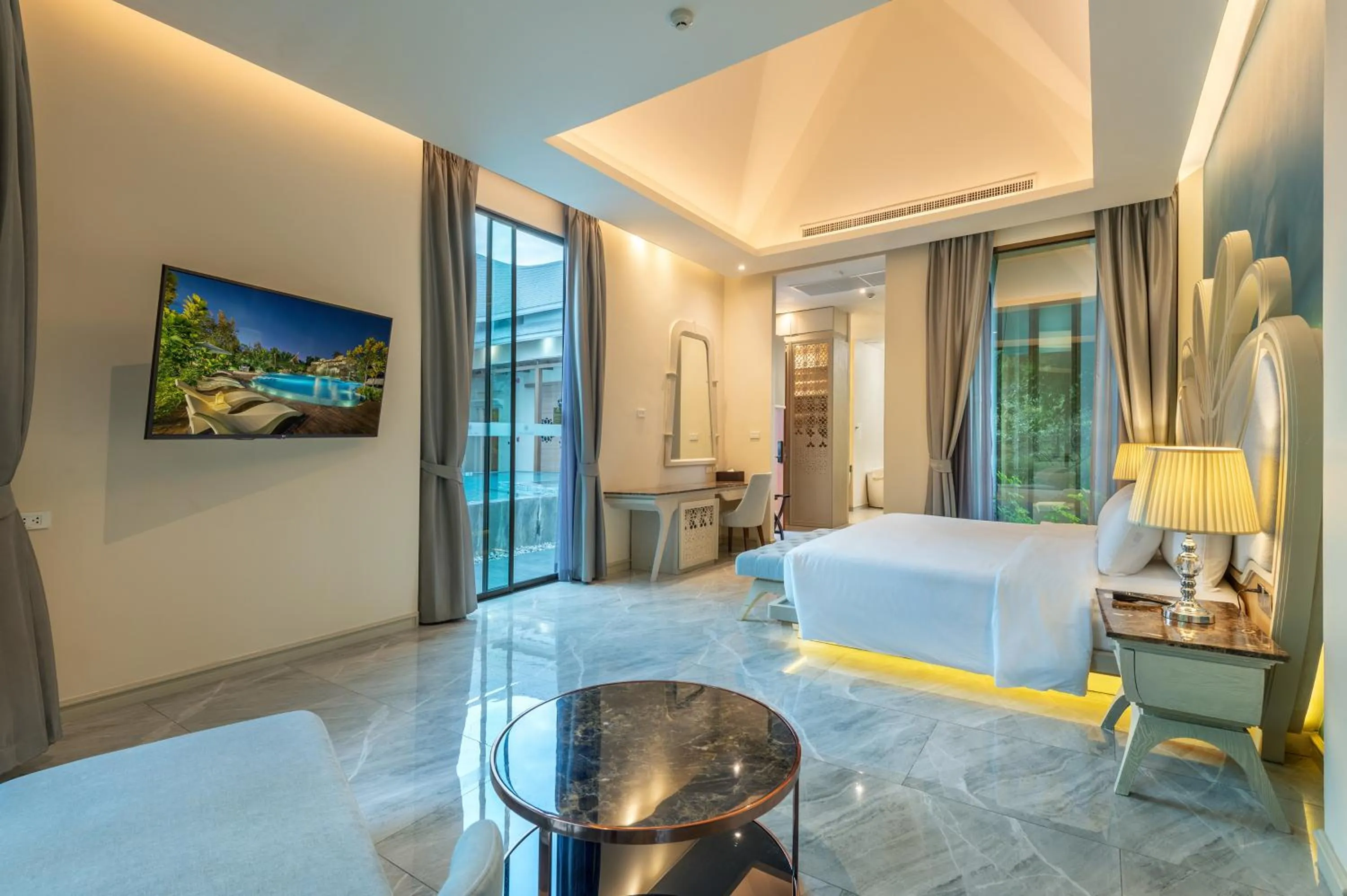 Bedroom, Bed in Phukalini Luxury Pool Villa & Onsen