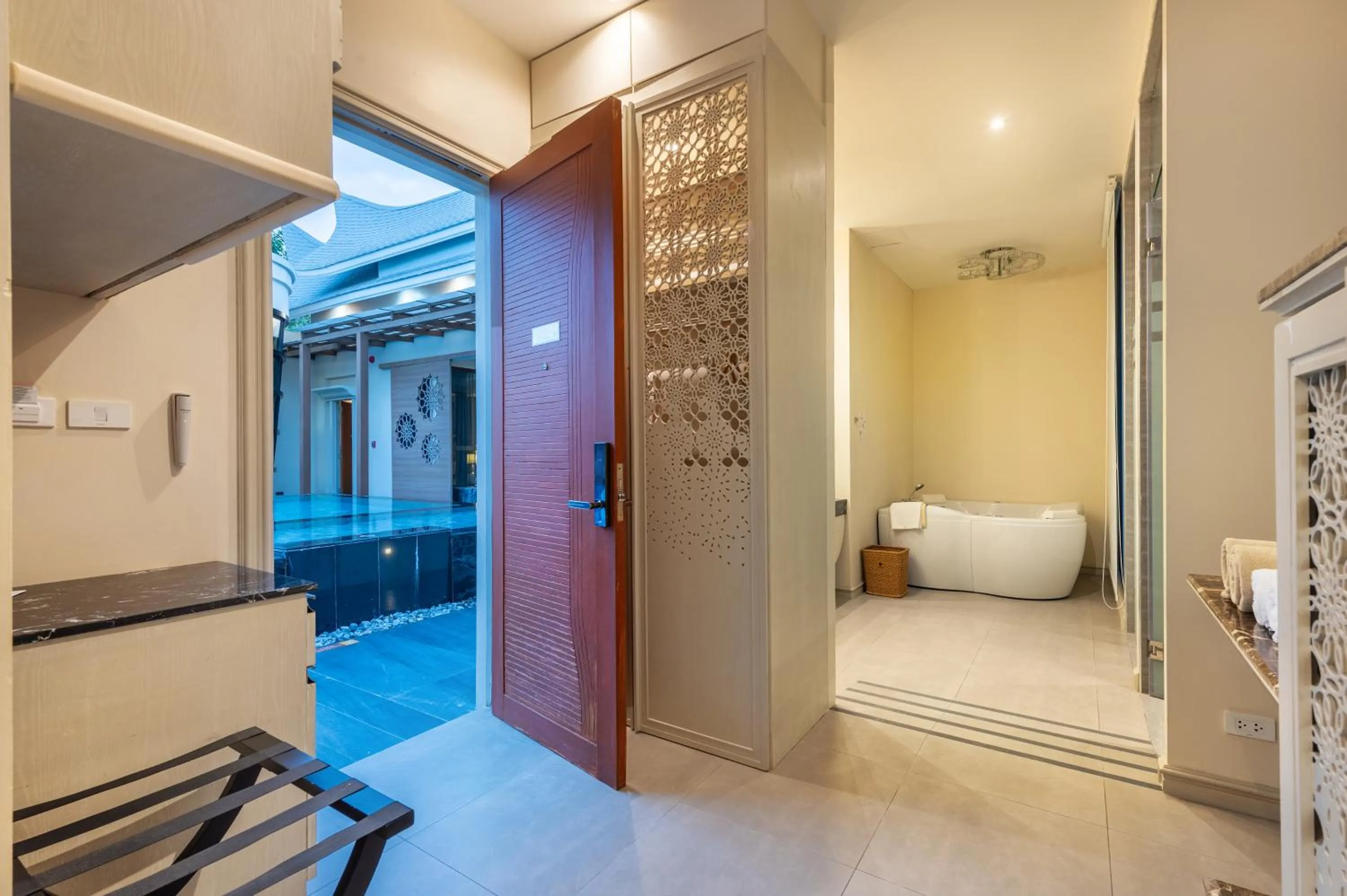 Bedroom, Bed in Phukalini Luxury Pool Villa & Onsen