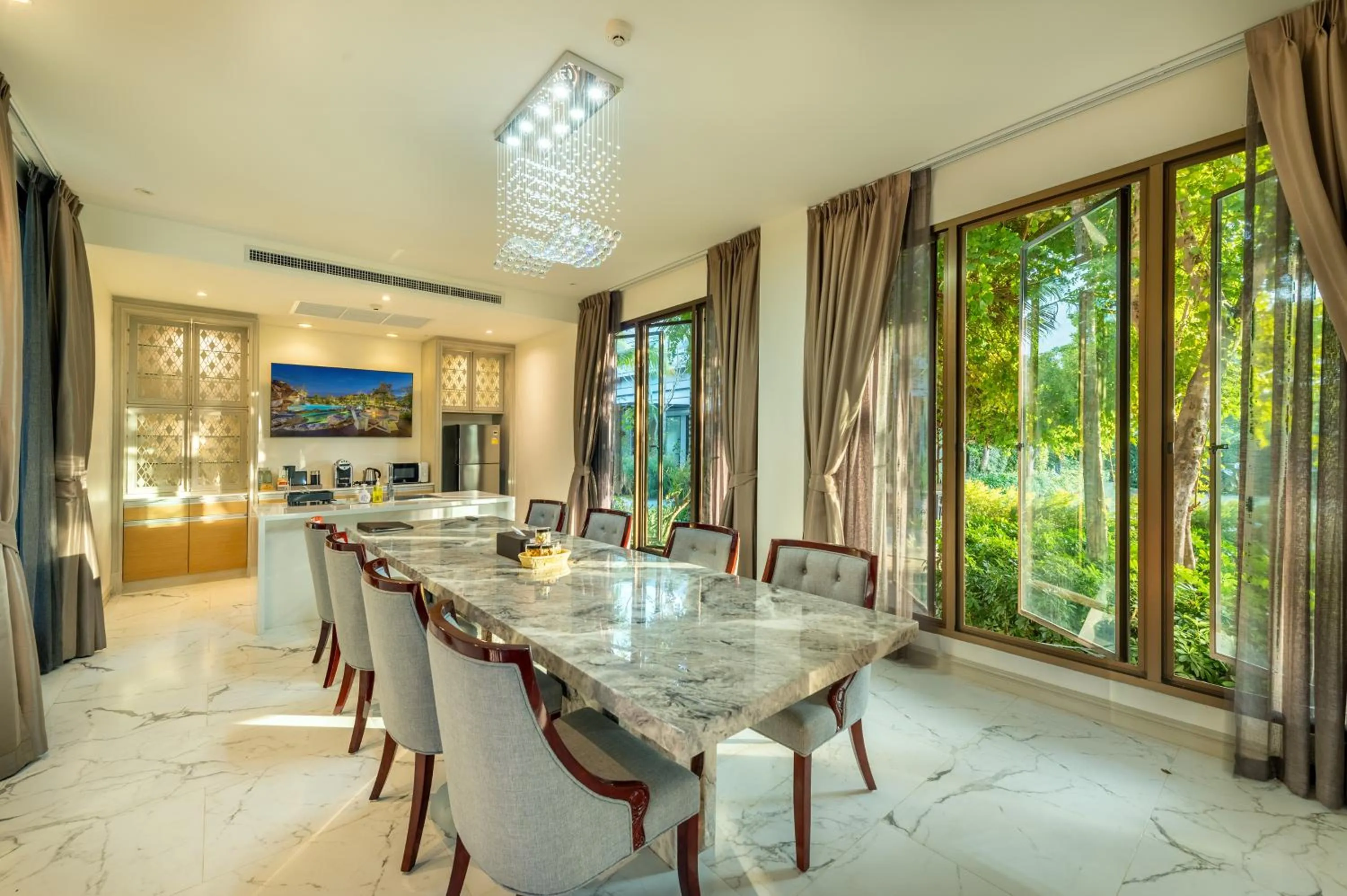 Kitchen or kitchenette in Phukalini Luxury Pool Villa & Onsen