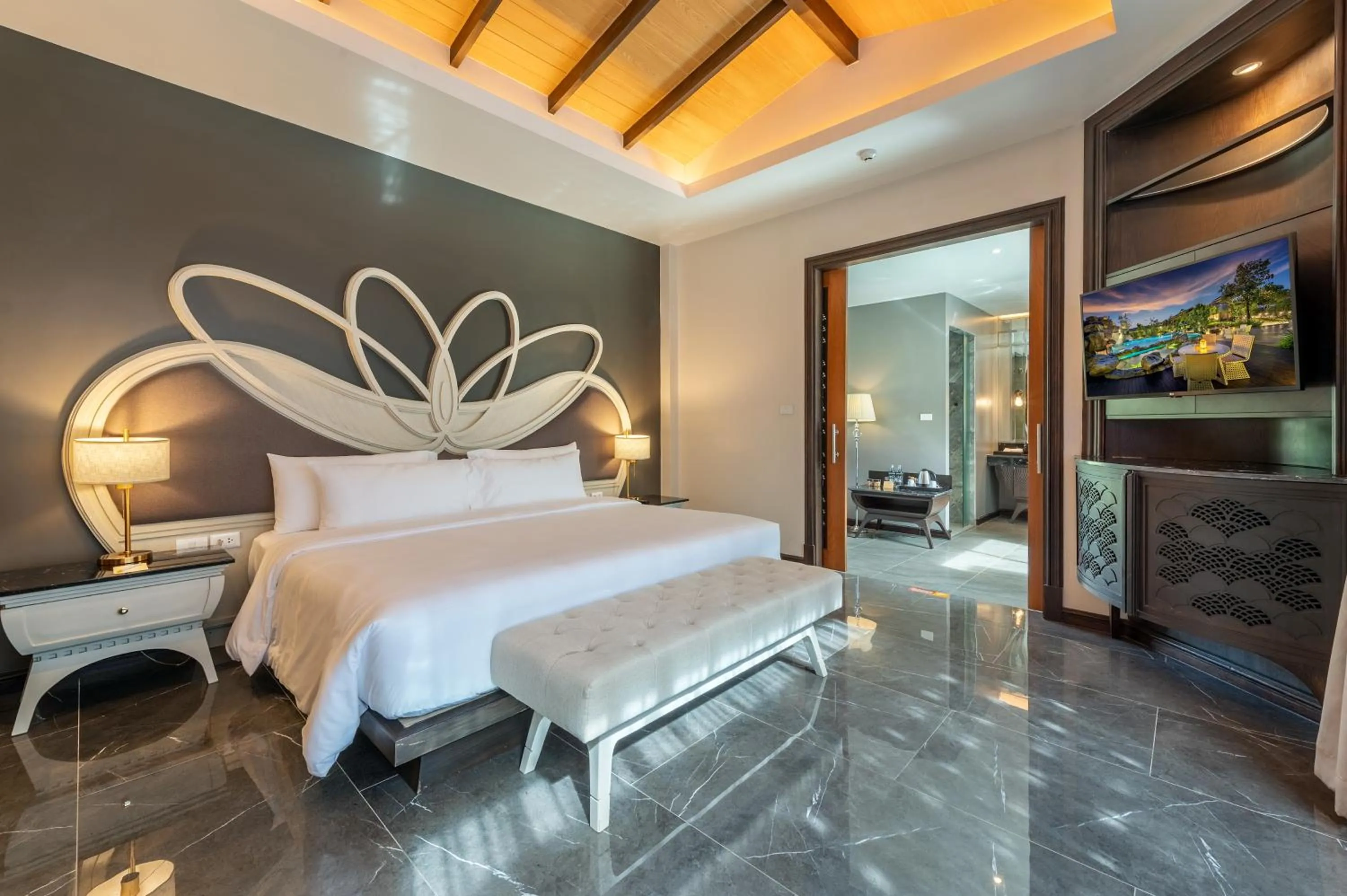 Bedroom, Bed in Phukalini Luxury Pool Villa & Onsen