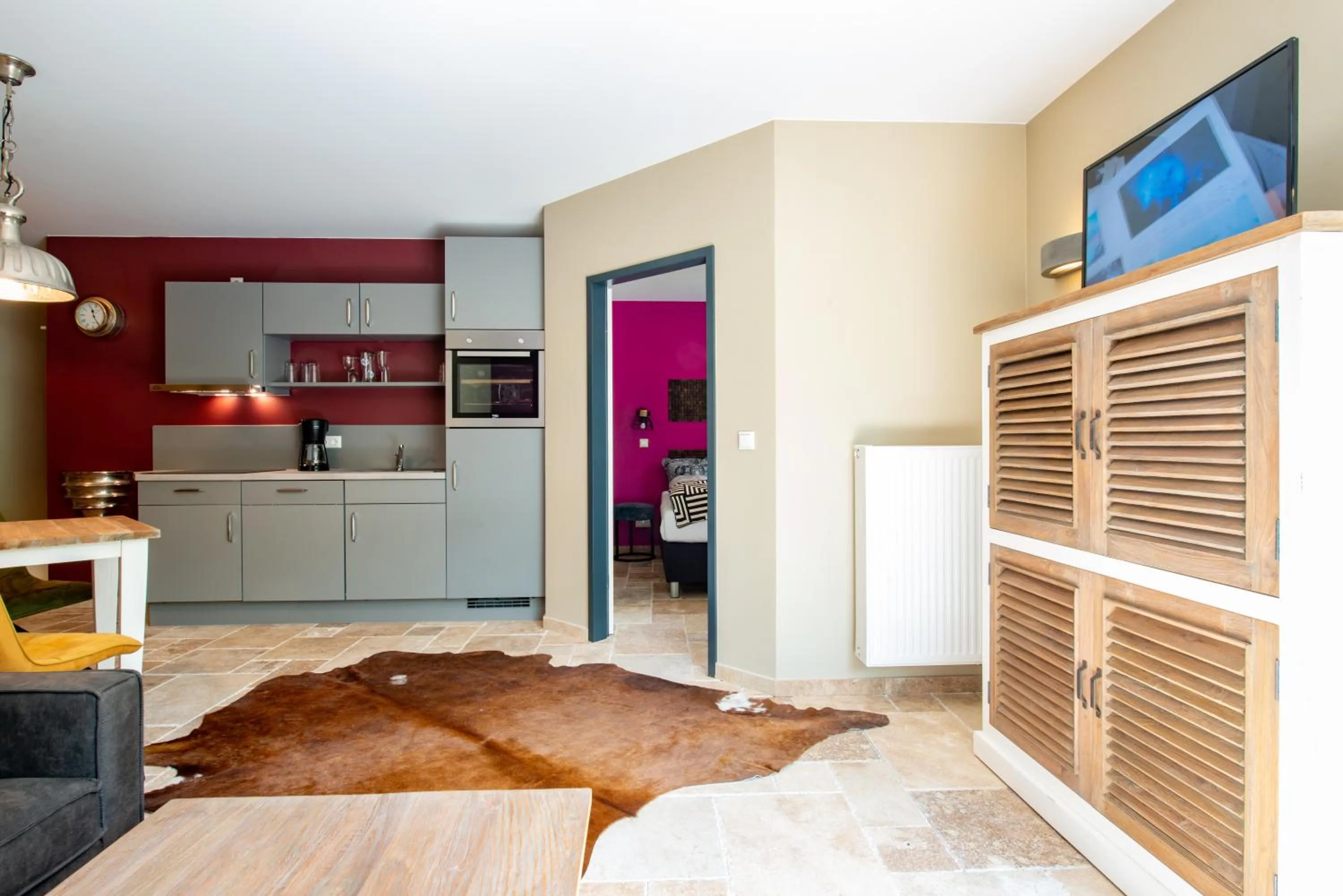 Kitchen or kitchenette in Aparthotel Ostseeperle Glowe - schön gestrandet