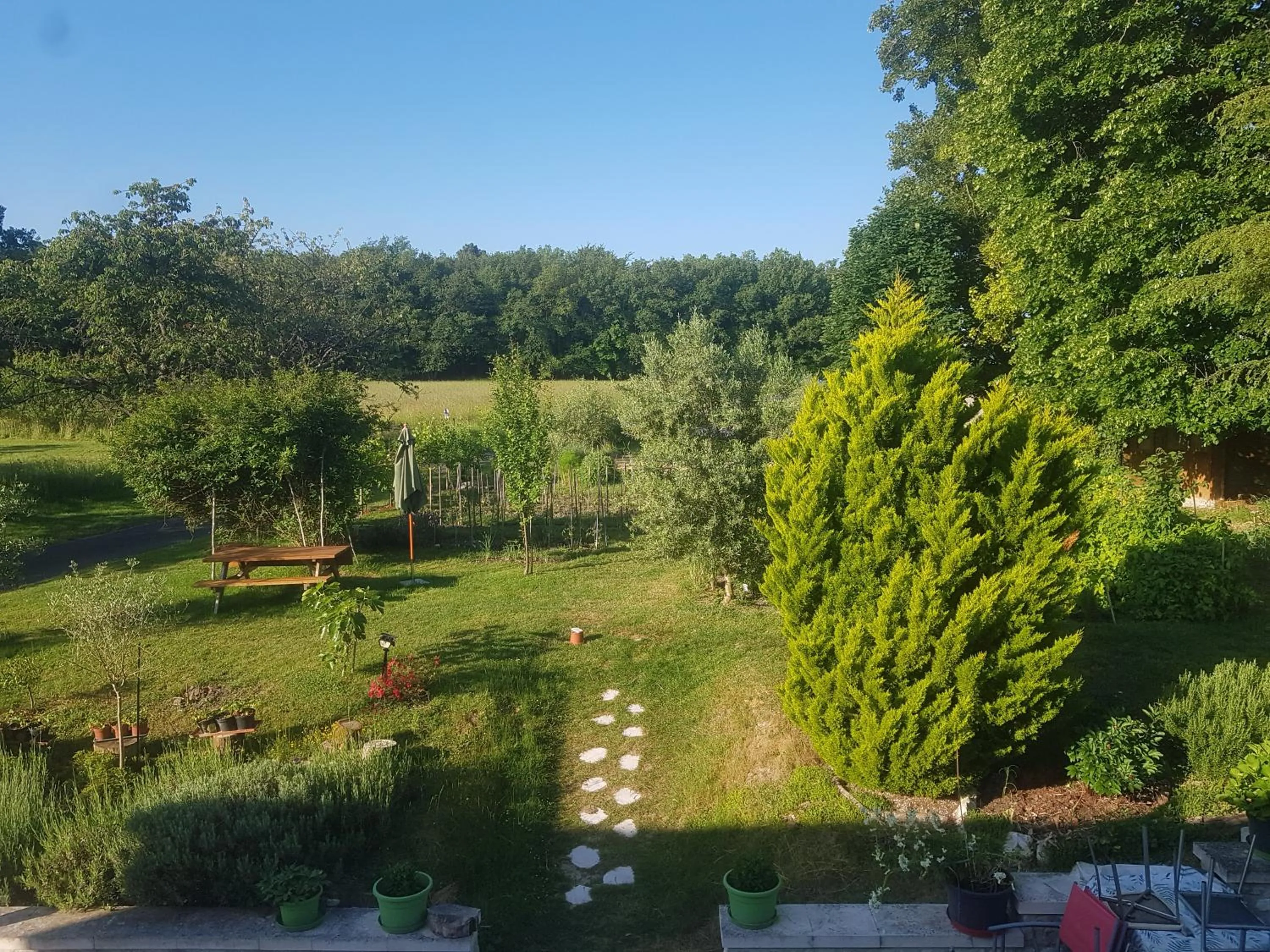 Garden view in La Tour du Raygnier
