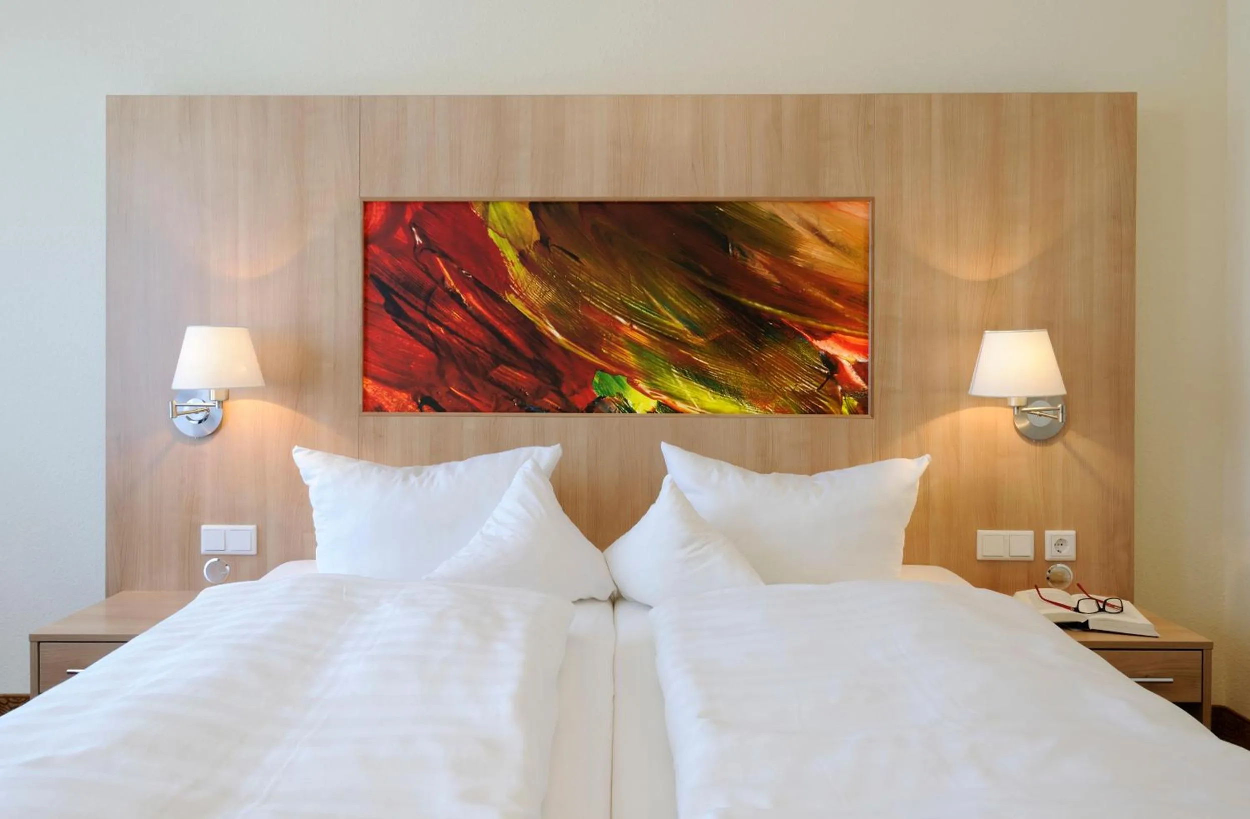 Decorative detail, Bed in Johannesbad Hotel Füssinger Hof