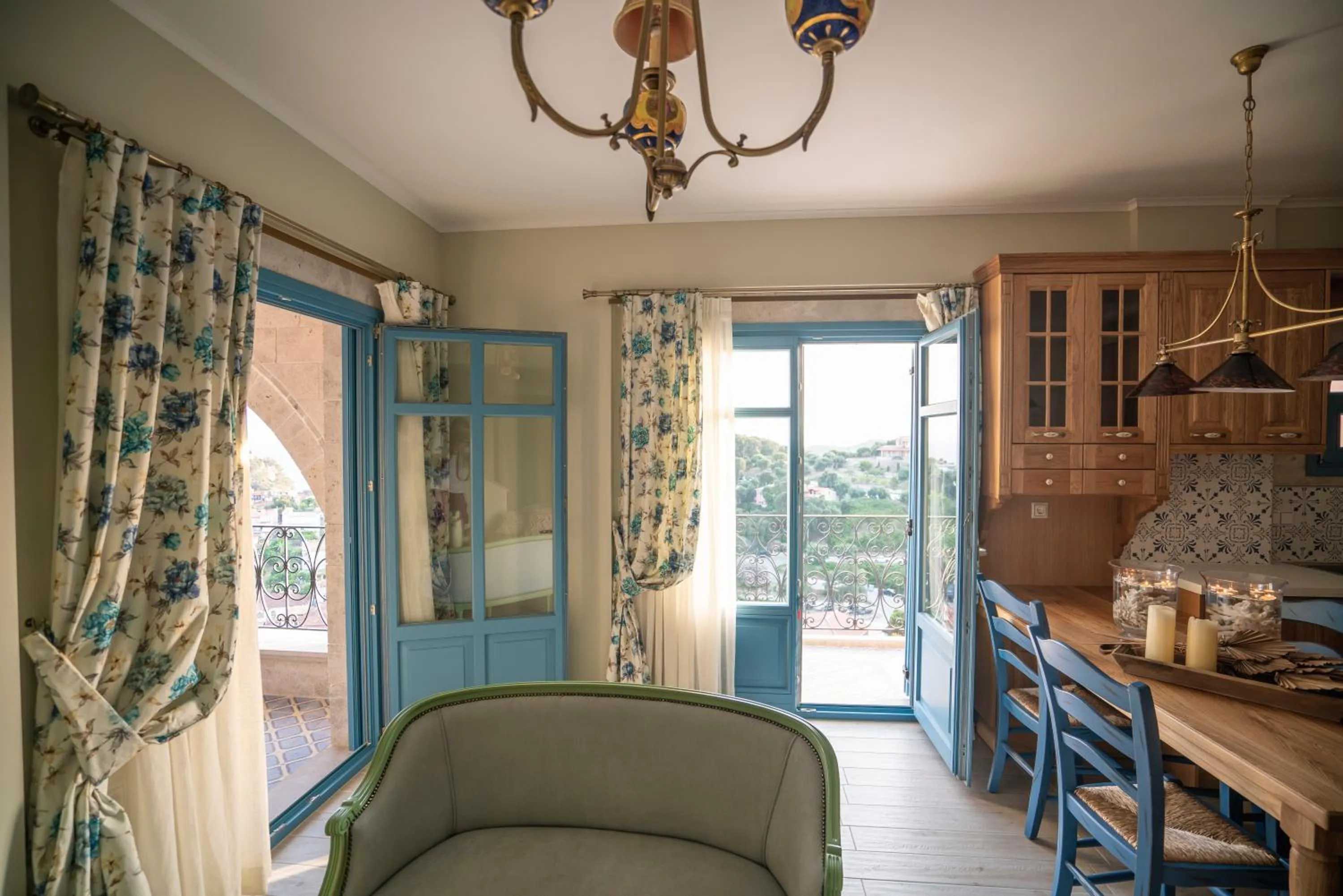 Seating area in Elysium Living Parga