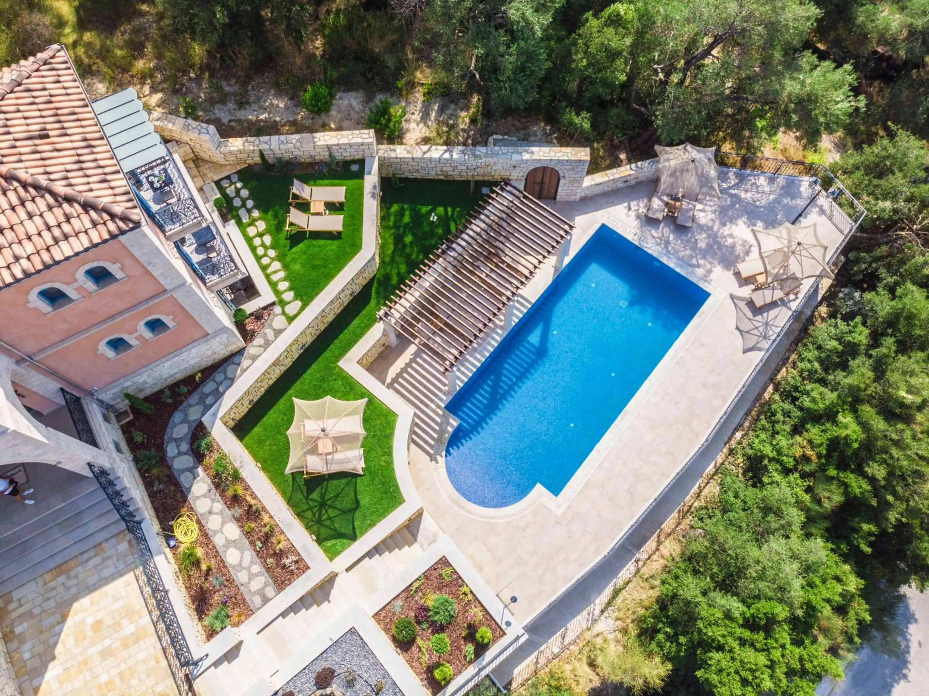 Bird's eye view in Elysium Living Parga