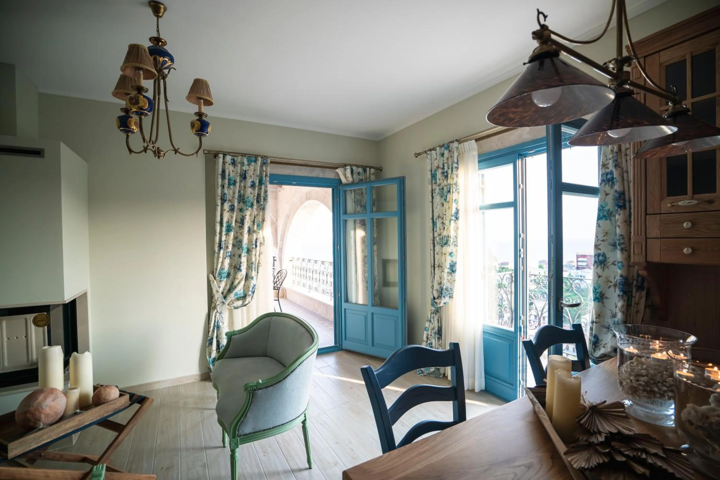 Seating area in Elysium Living Parga