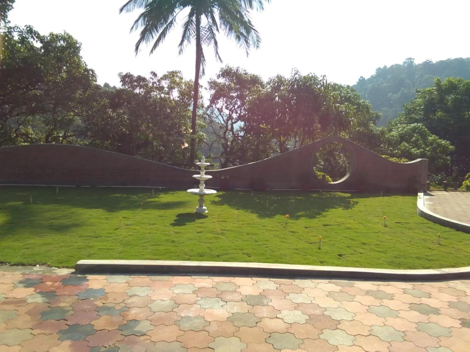 Text overlay in Three Hills Resort Coorg