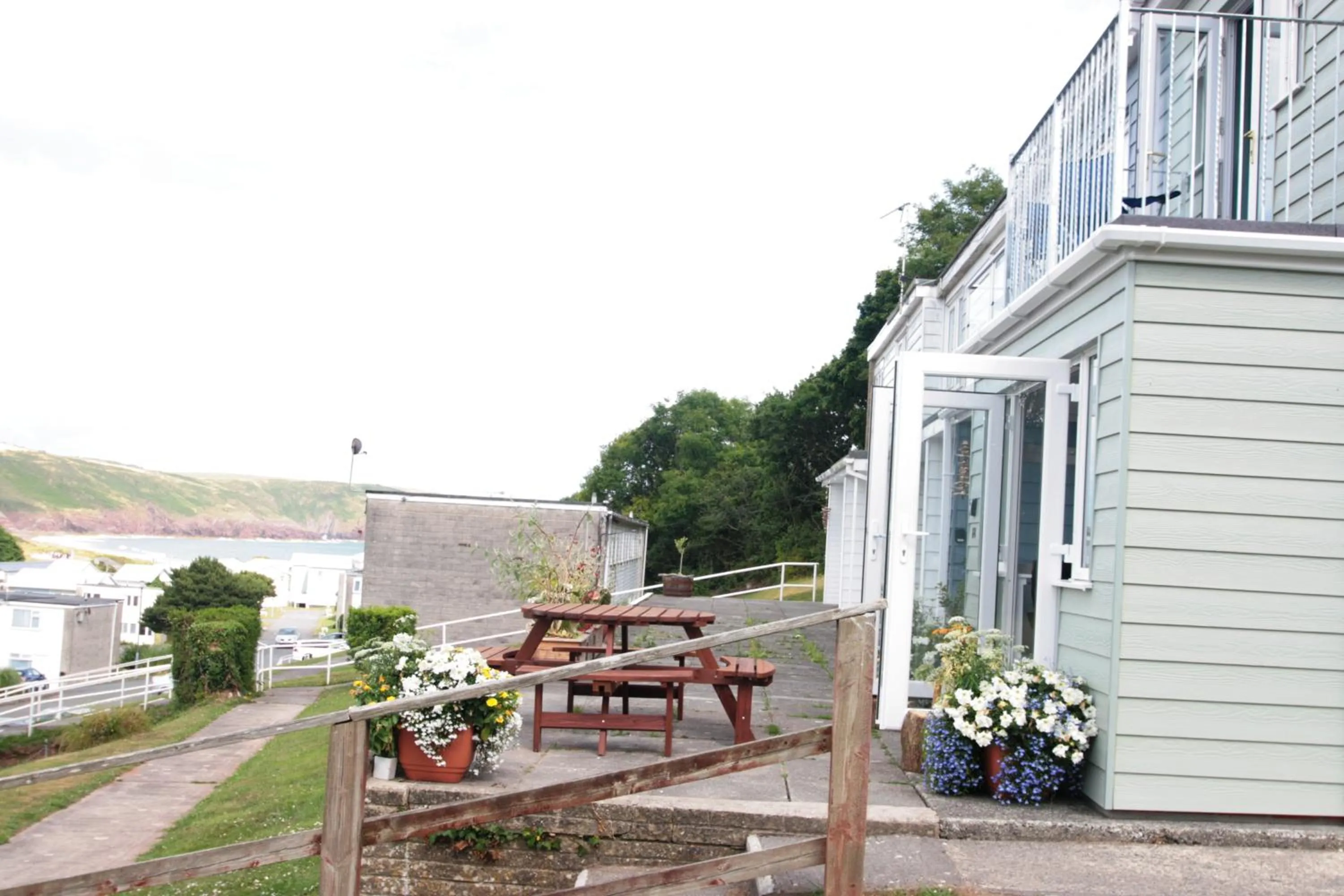 Patio in Freshwater Bay Holiday Cottages