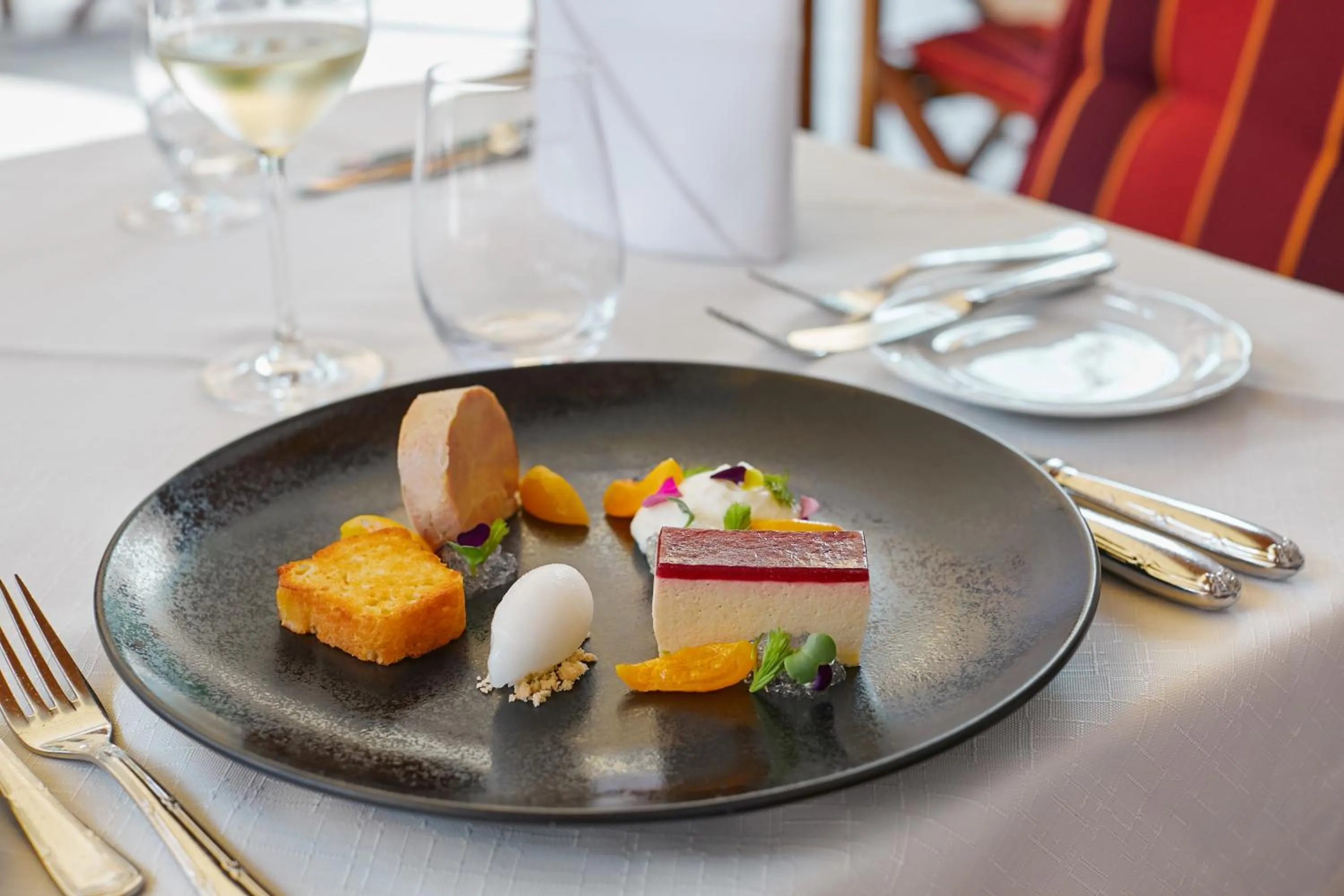 Food close-up in Romantik Hotel Rindenmühle