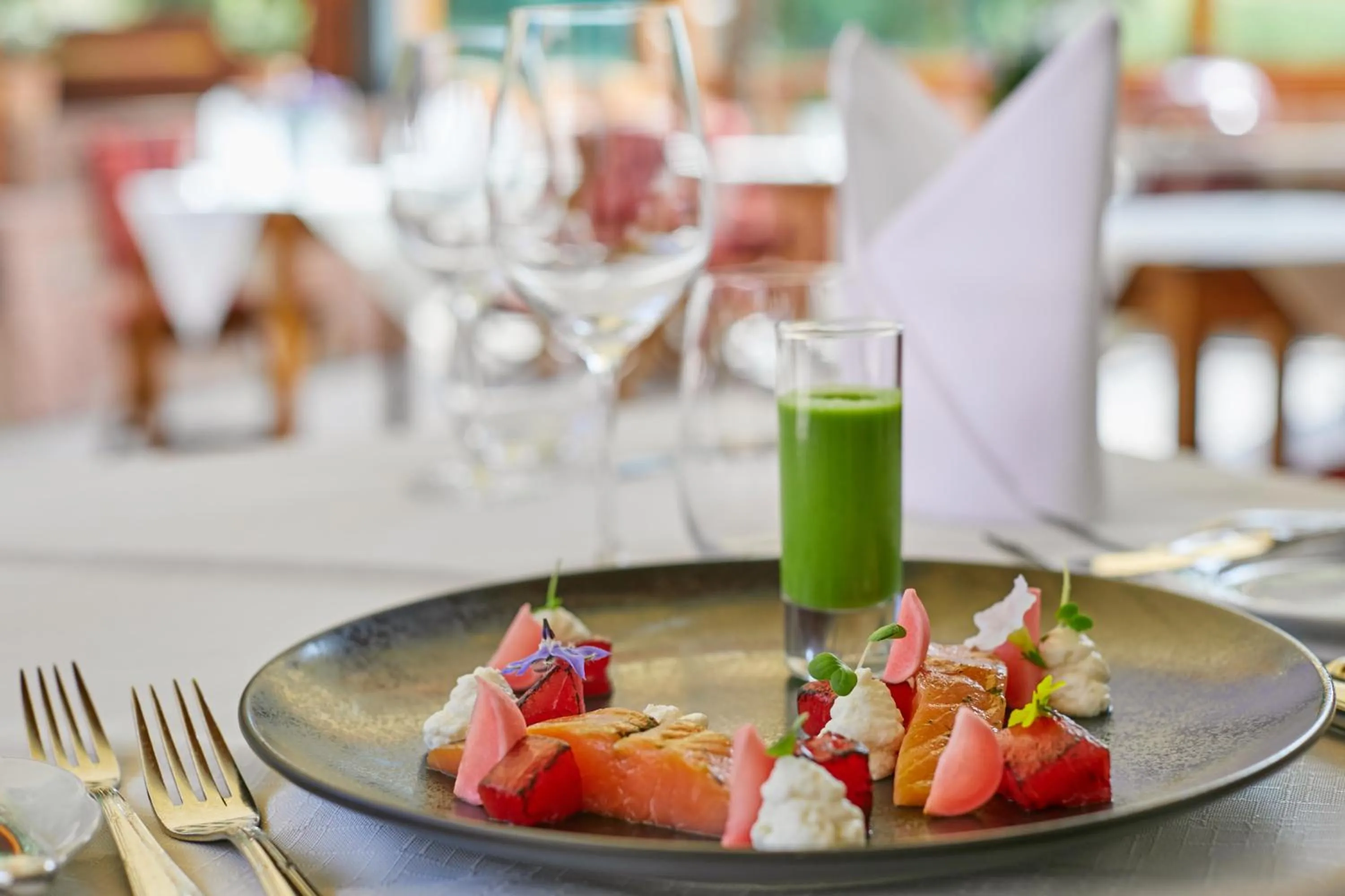 Food close-up in Romantik Hotel Rindenmühle