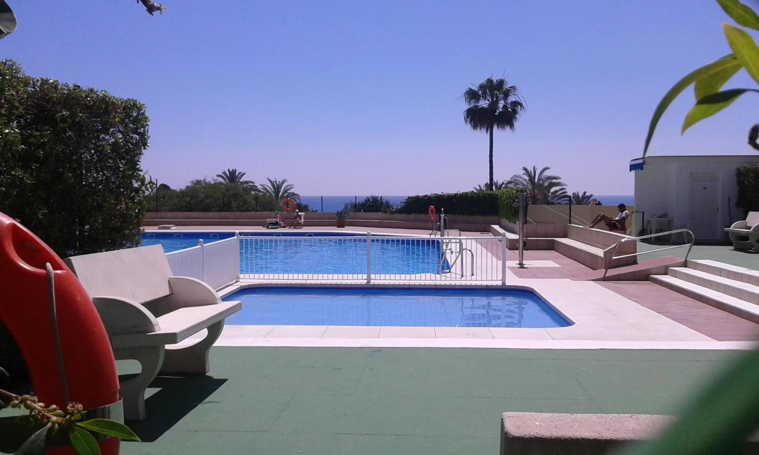 Pool view in Carabela-C704 Few steps from the beach, sand and pool Nerja