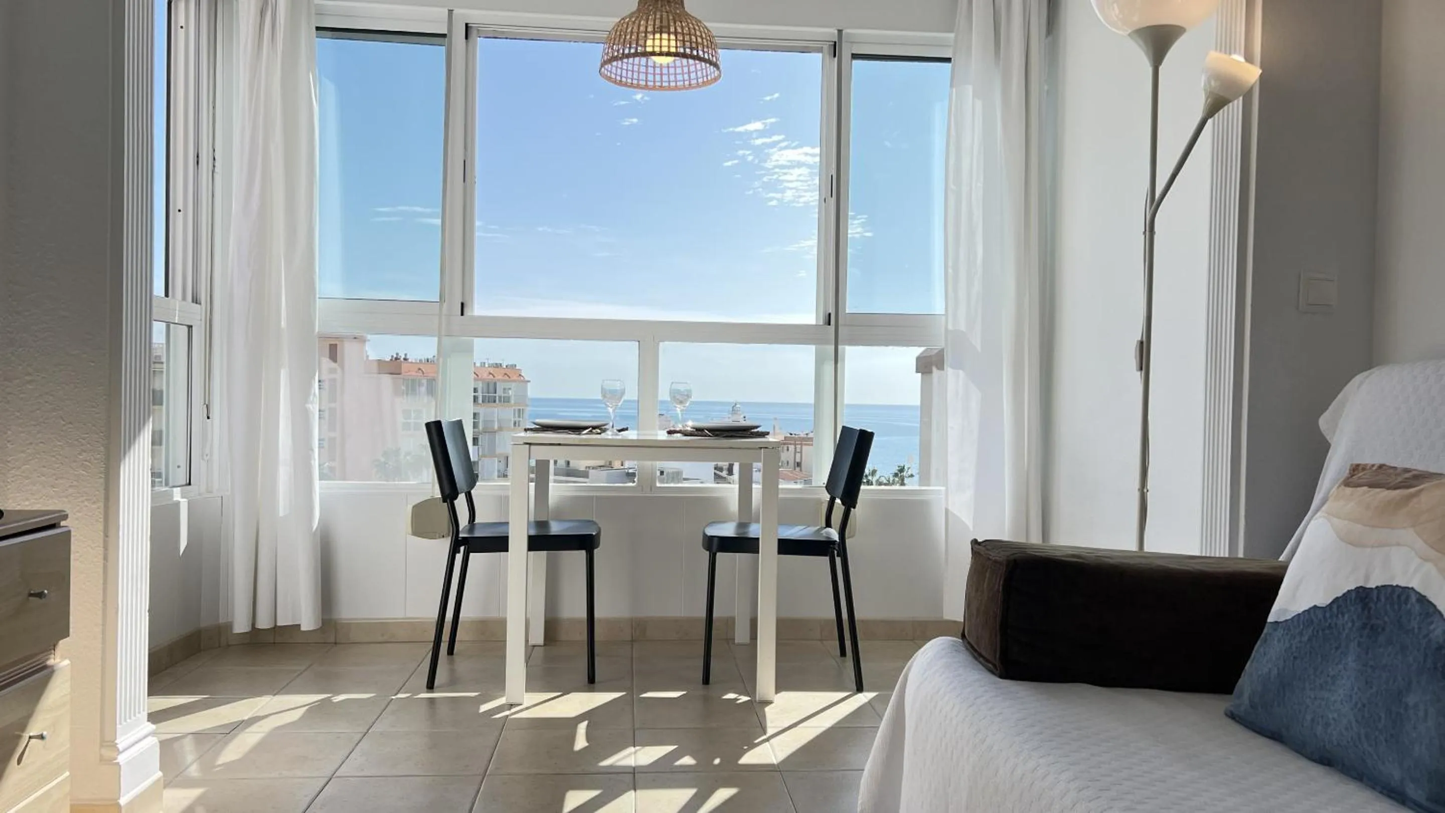 Dining area in Carabela-C704 Few steps from the beach, sand and pool Nerja