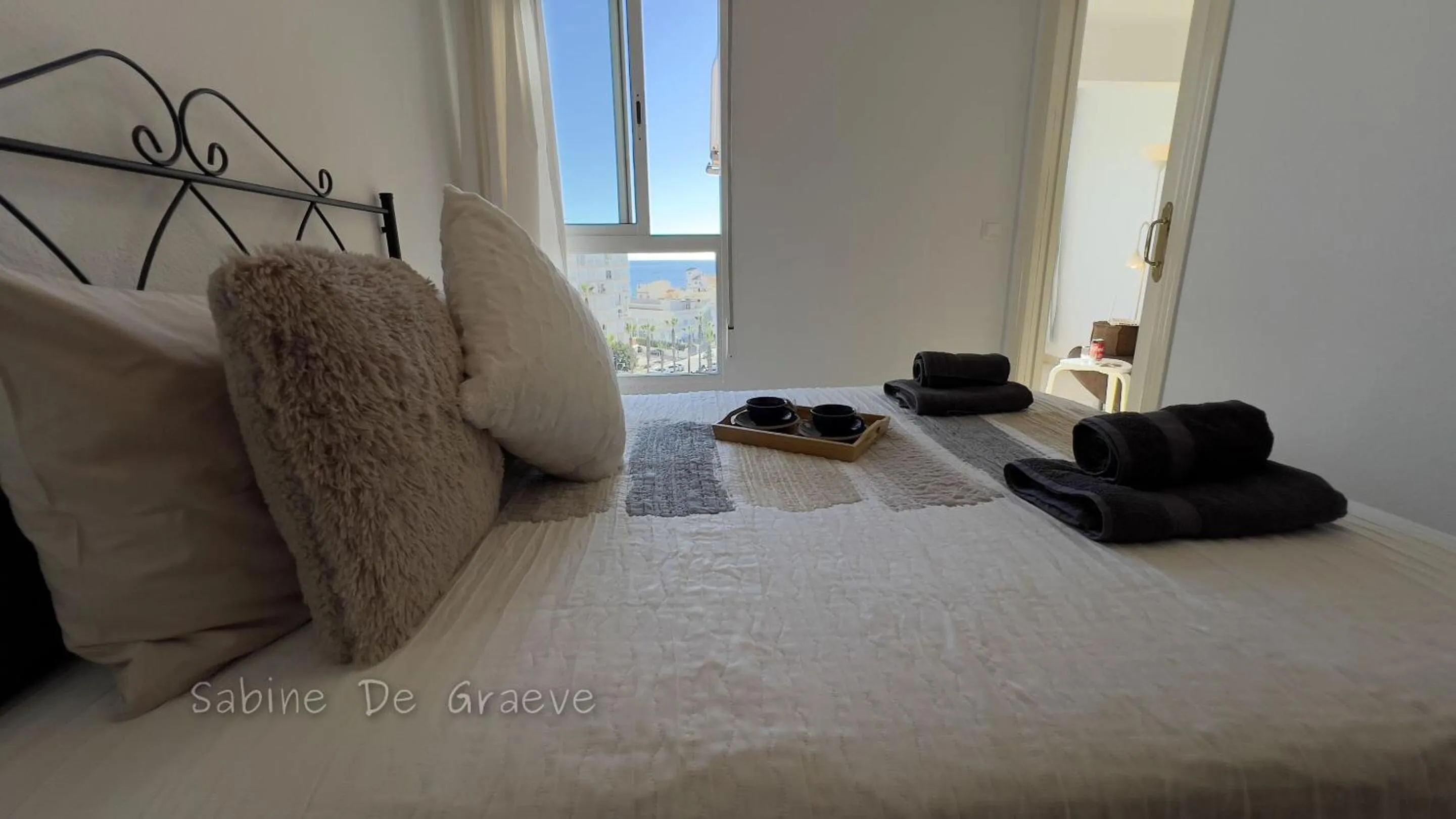 Bedroom, Bed in Carabela-C704 Few steps from the beach, sand and pool Nerja