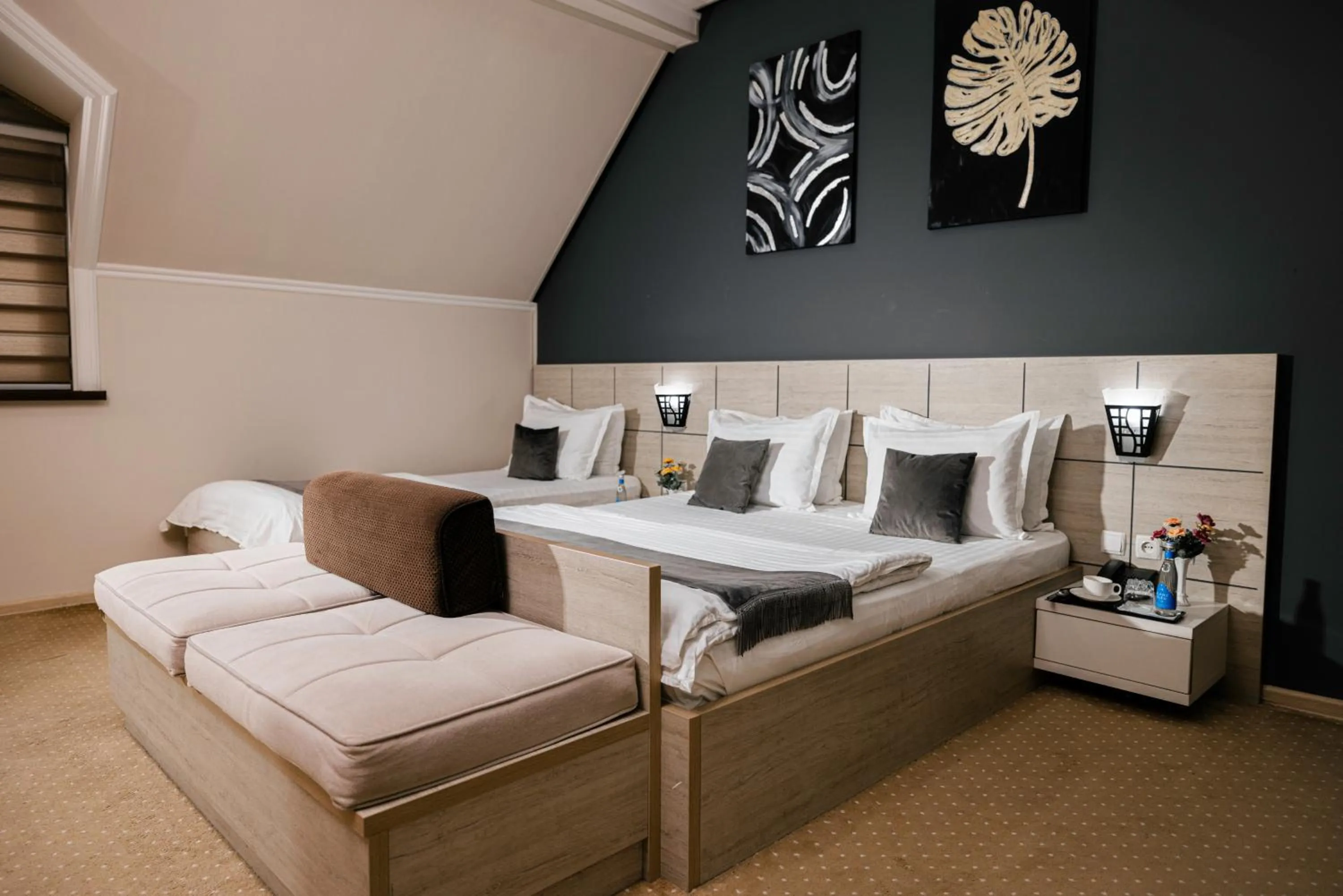 Bed in Art Regency Premium Hotel, Free Airport Shuttle Service