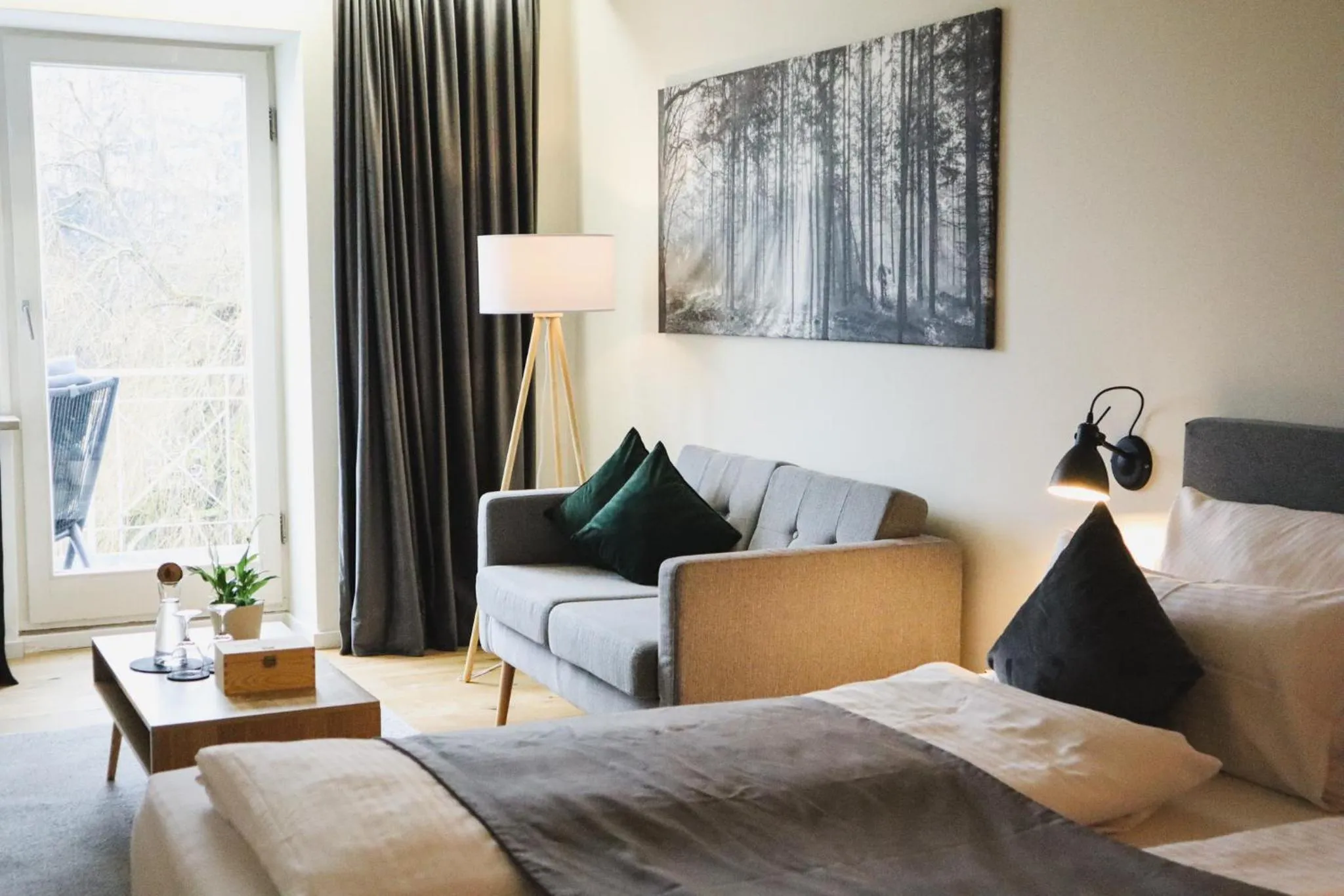 Bed in Das Parkhotel