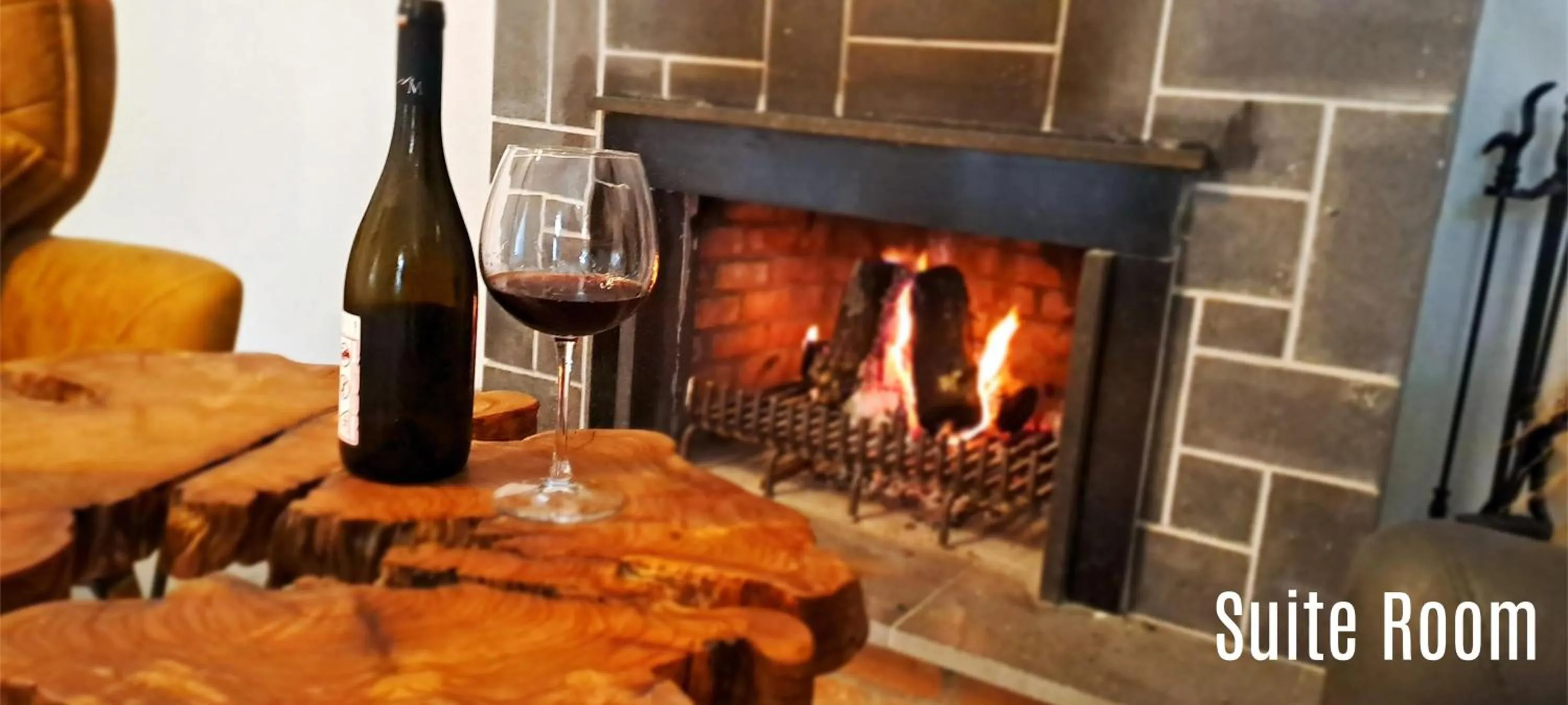 fireplace in Manastırhan Otel Kazdağları