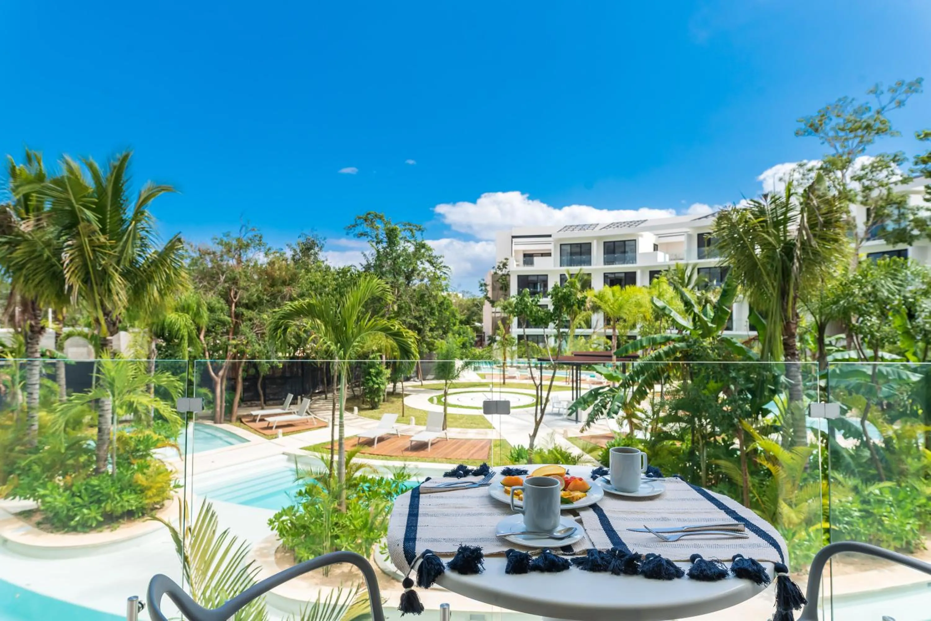 Pool view in Central Park Lagunas by Sandy Powerful