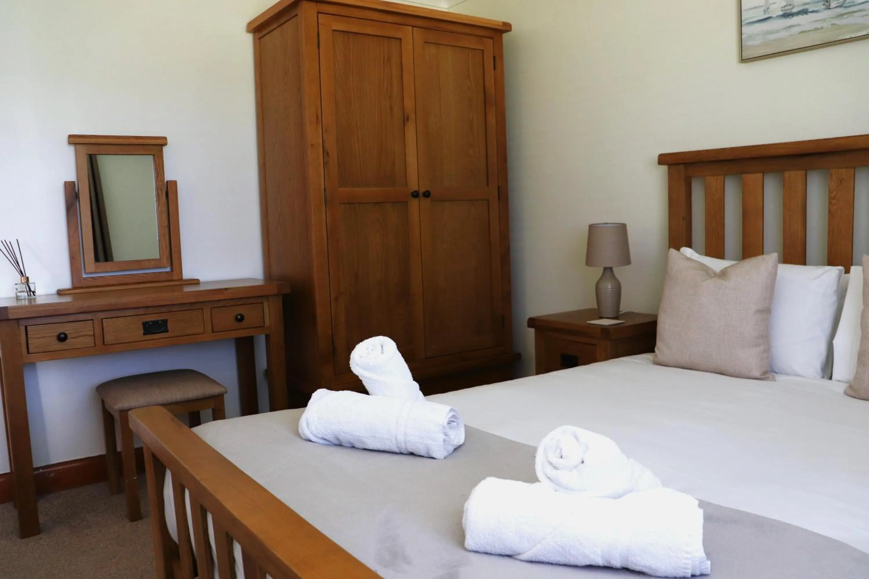 Bed in Glyndley Manor Cottages