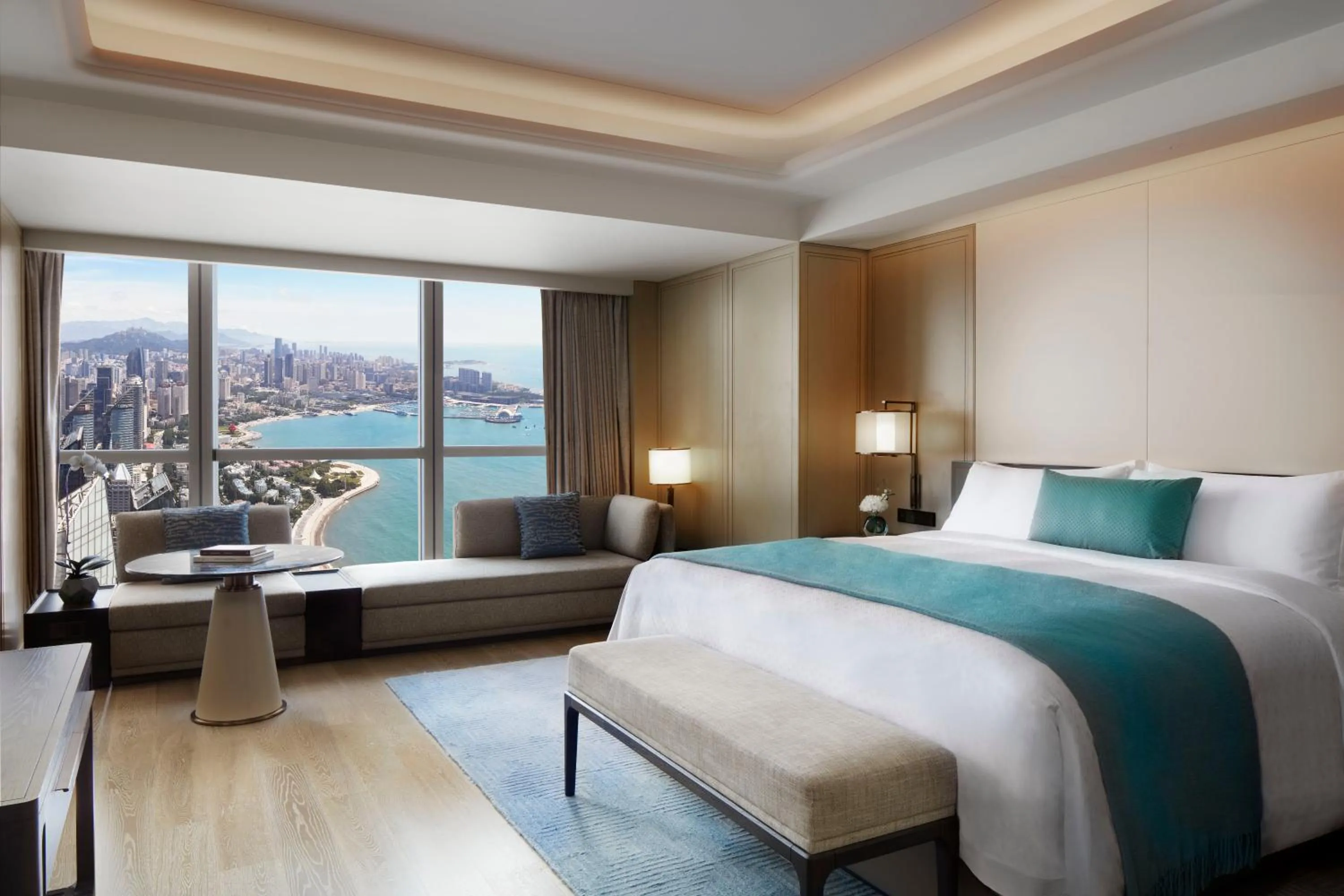 View (from property/room), Bed in The St. Regis Qingdao