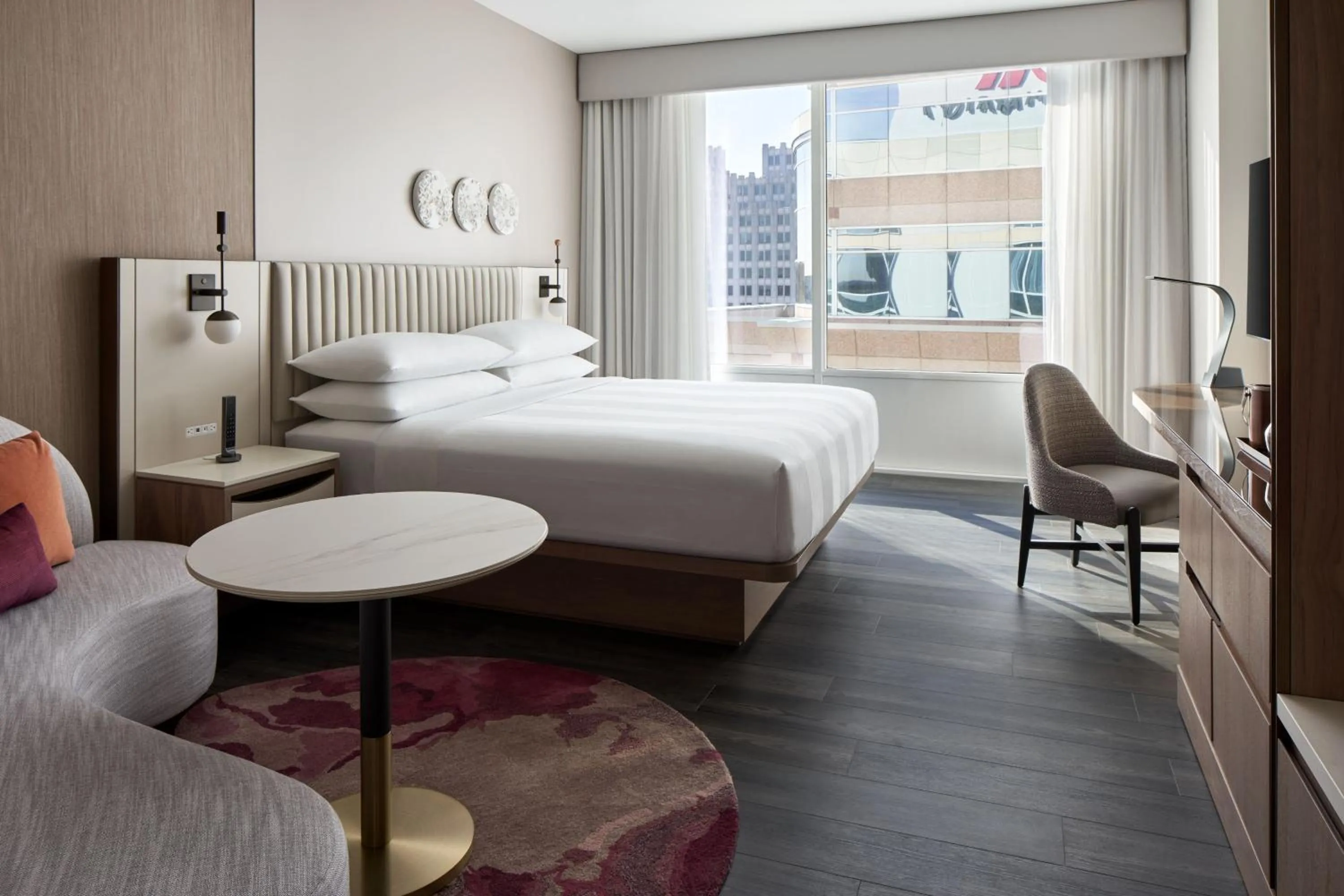 Photo of the whole room, Bed in Marriott Bethesda Downtown at Marriott HQ