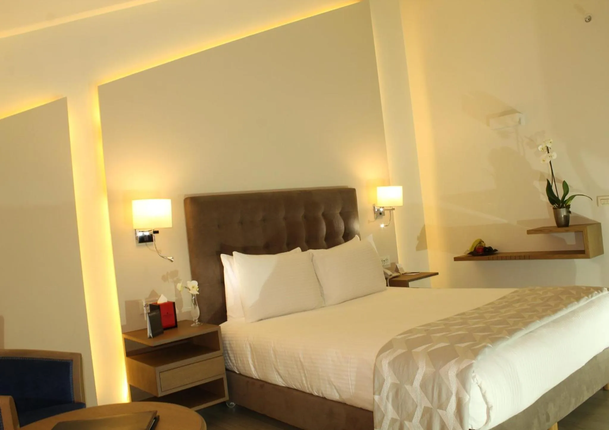 Photo of the whole room, Bed in InterContinental Mzaar Lebanon Mountain Resort & Spa by IHG