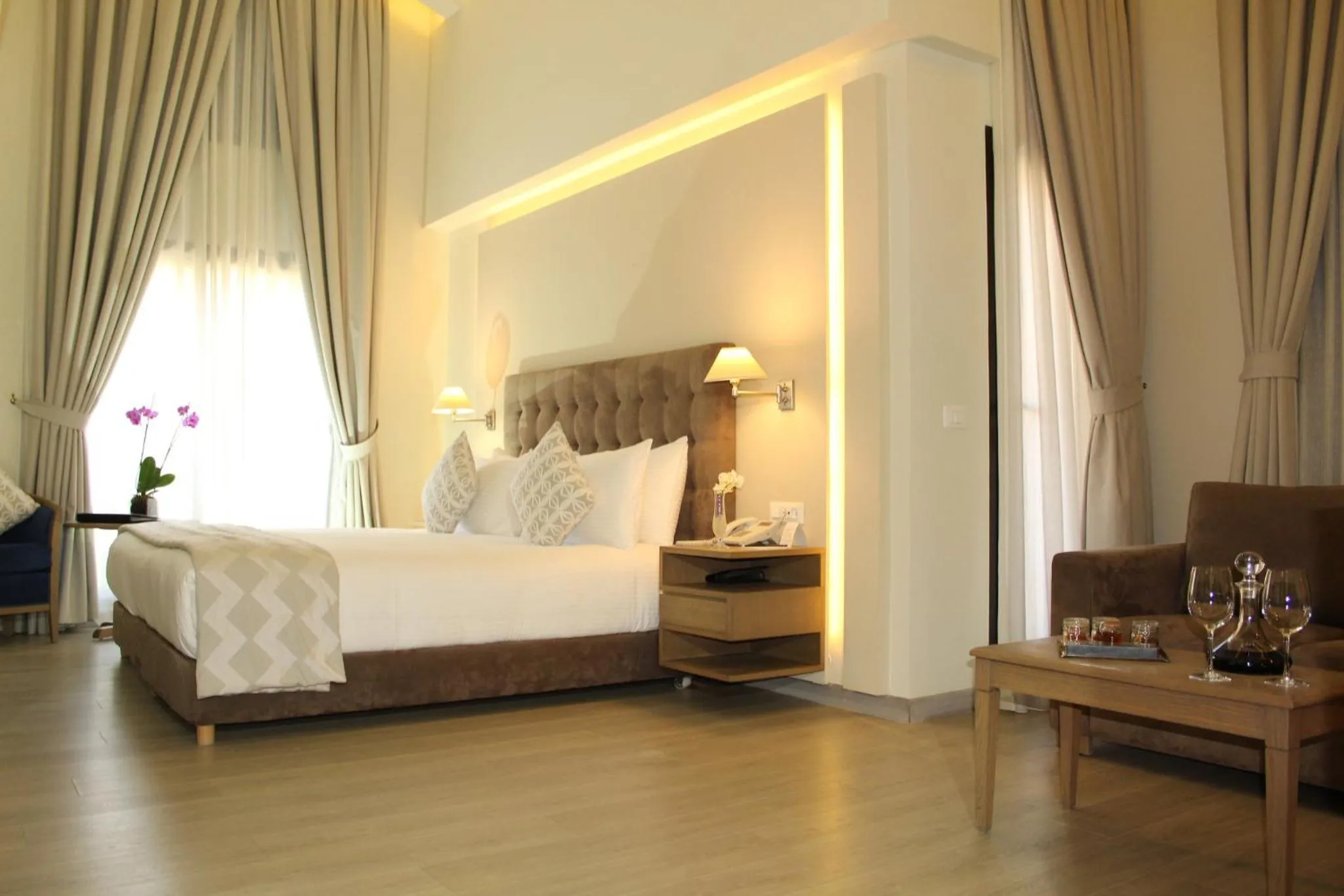 Photo of the whole room, Bed in InterContinental Mzaar Lebanon Mountain Resort & Spa by IHG