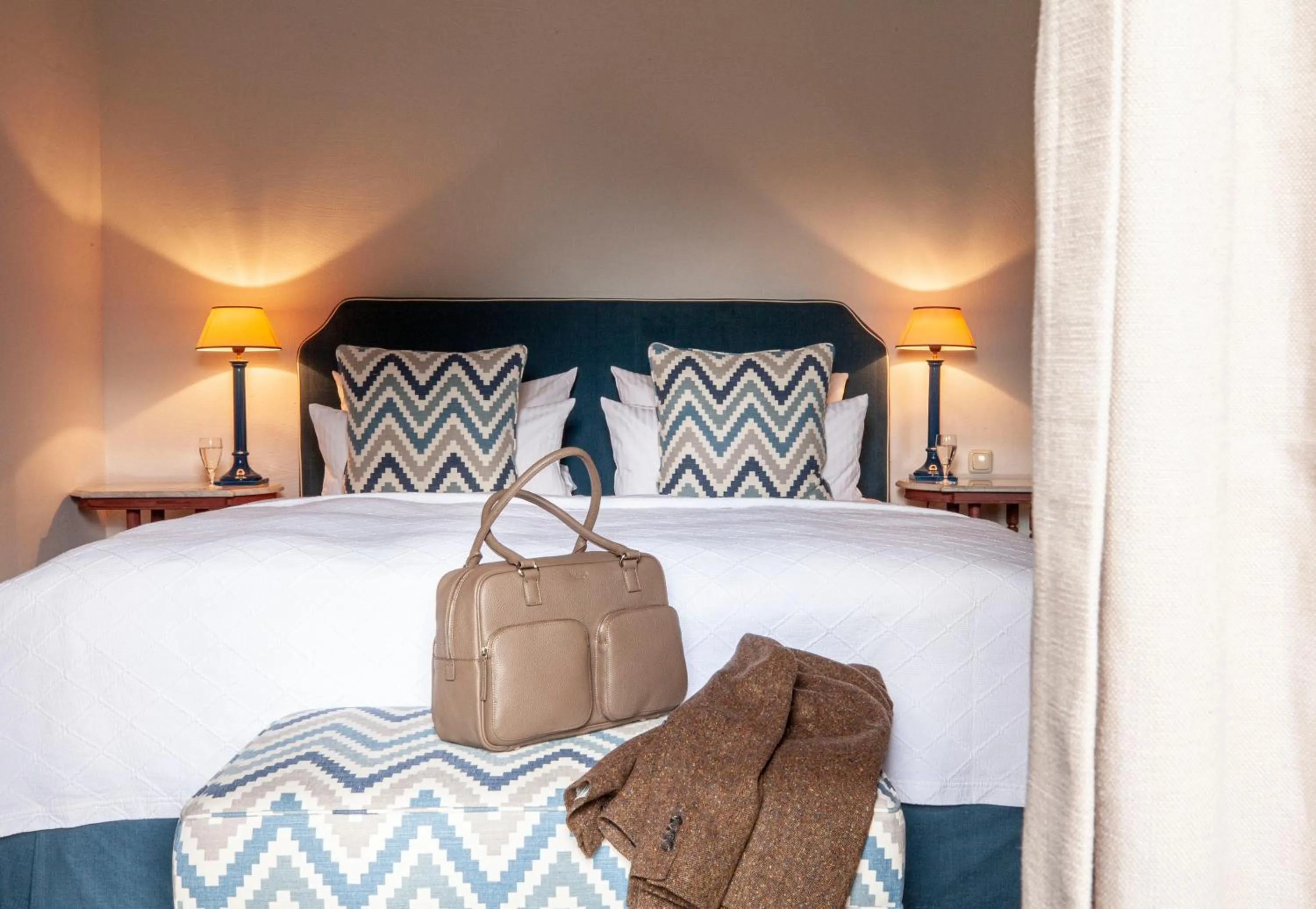 Bedroom, Bed in Relais & Châteaux Gutshaus Stolpe