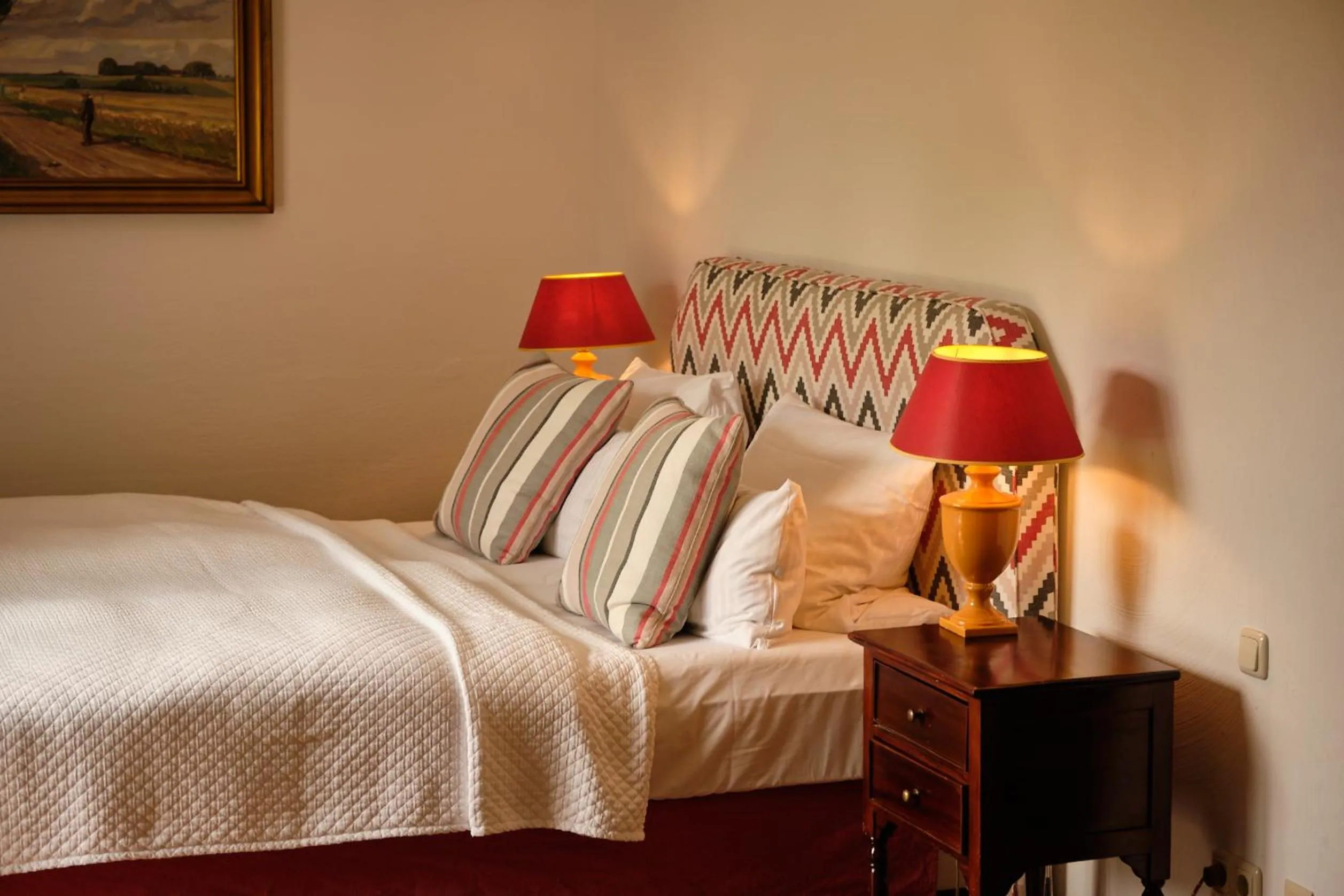 Bed in Relais & Châteaux Gutshaus Stolpe