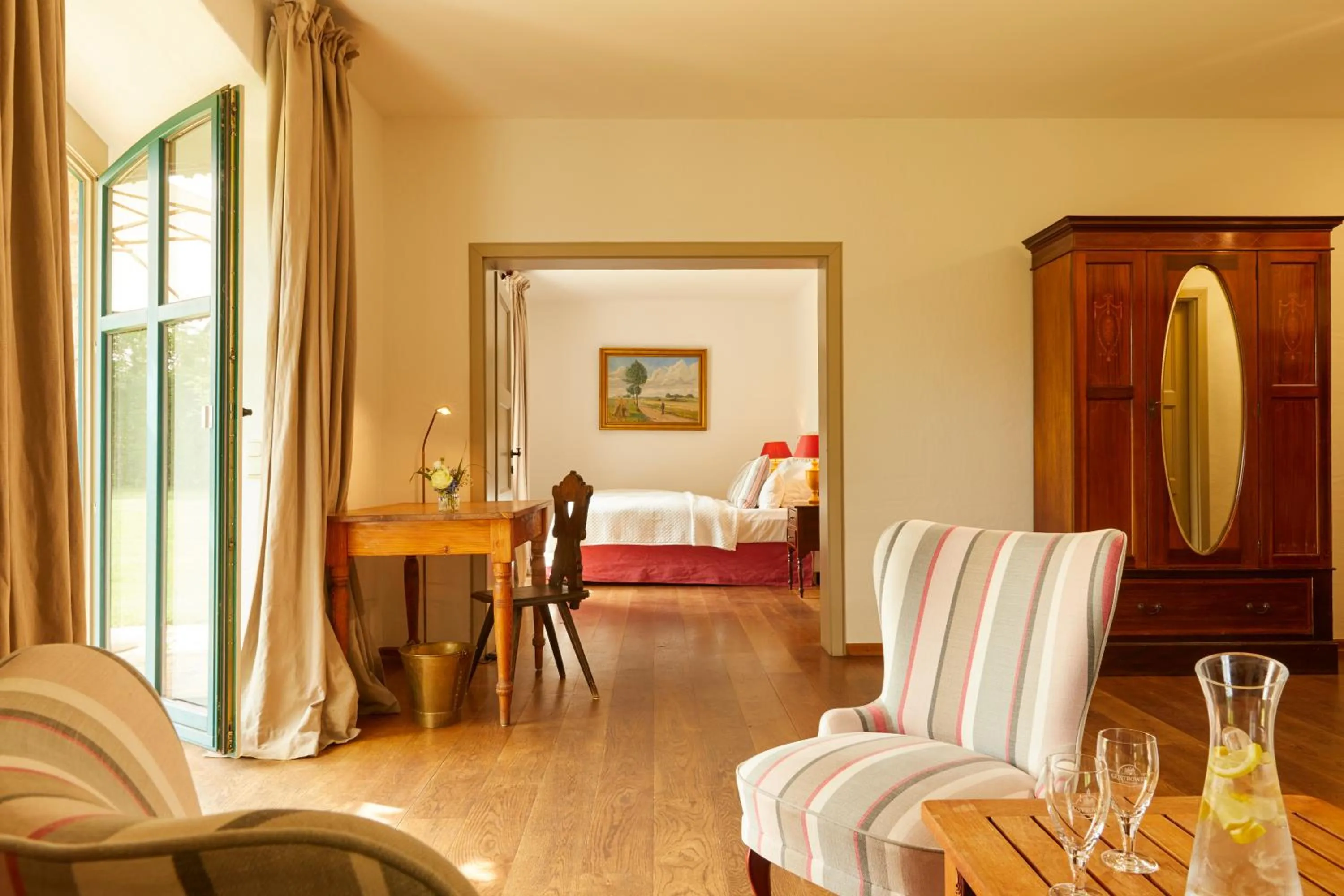 Photo of the whole room, Bed in Relais & Châteaux Gutshaus Stolpe