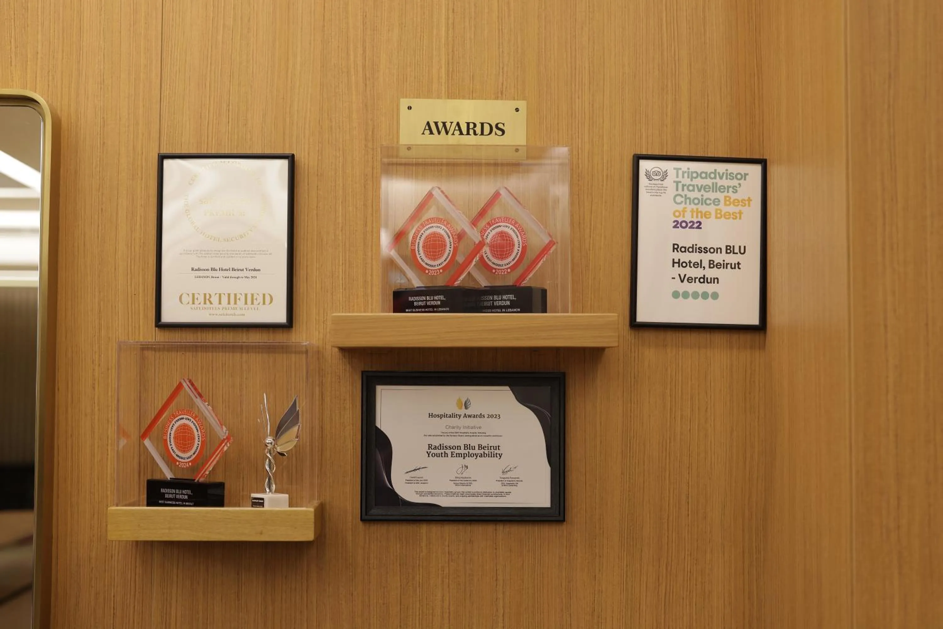 Certificate/Award in Radisson Blu Hotel, Beirut Verdun