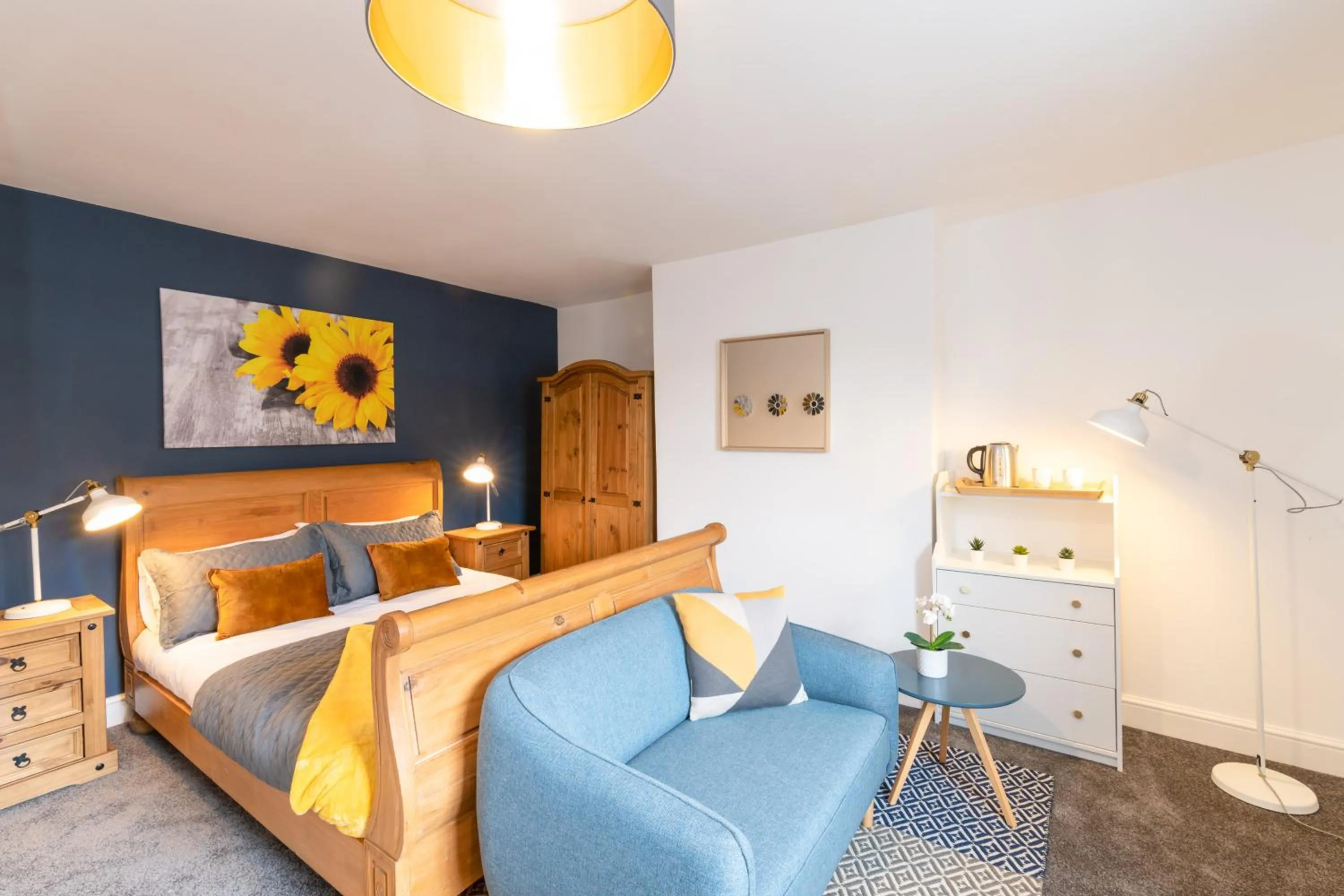 Bedroom, Bed in BrickSage Rooms, King's Lynn South Gate