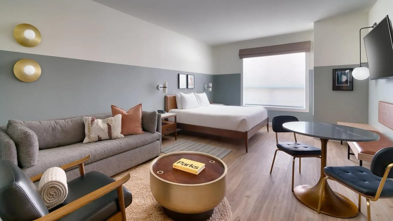 Bed in Gravity Haus Moab