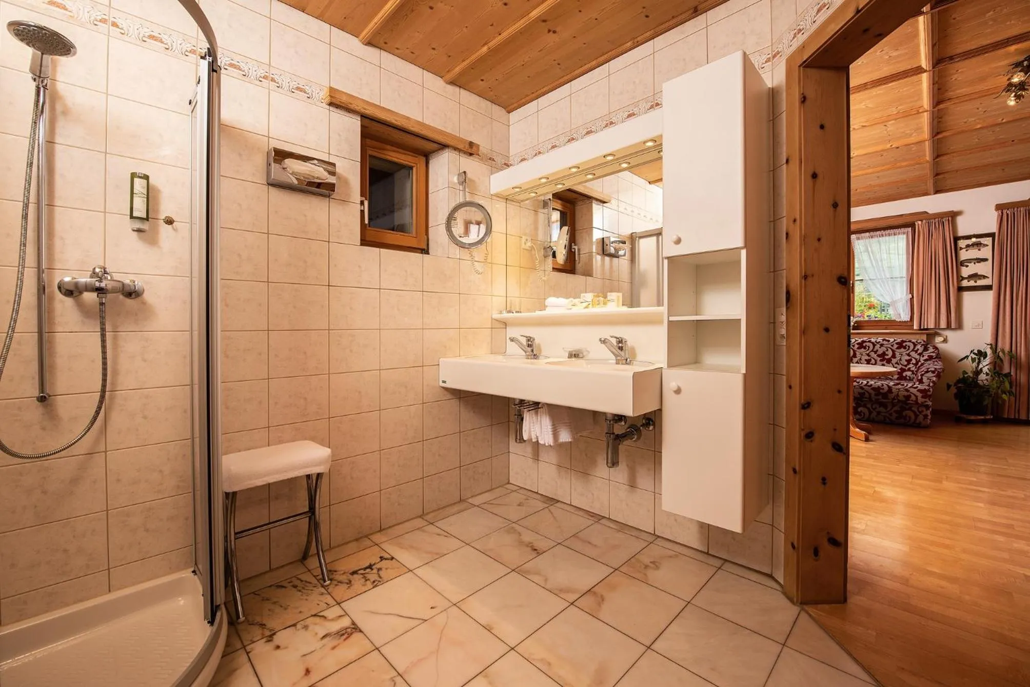 Bathroom in Relais & Châteaux Schlosshotel Chastè - Scuol Tarasp