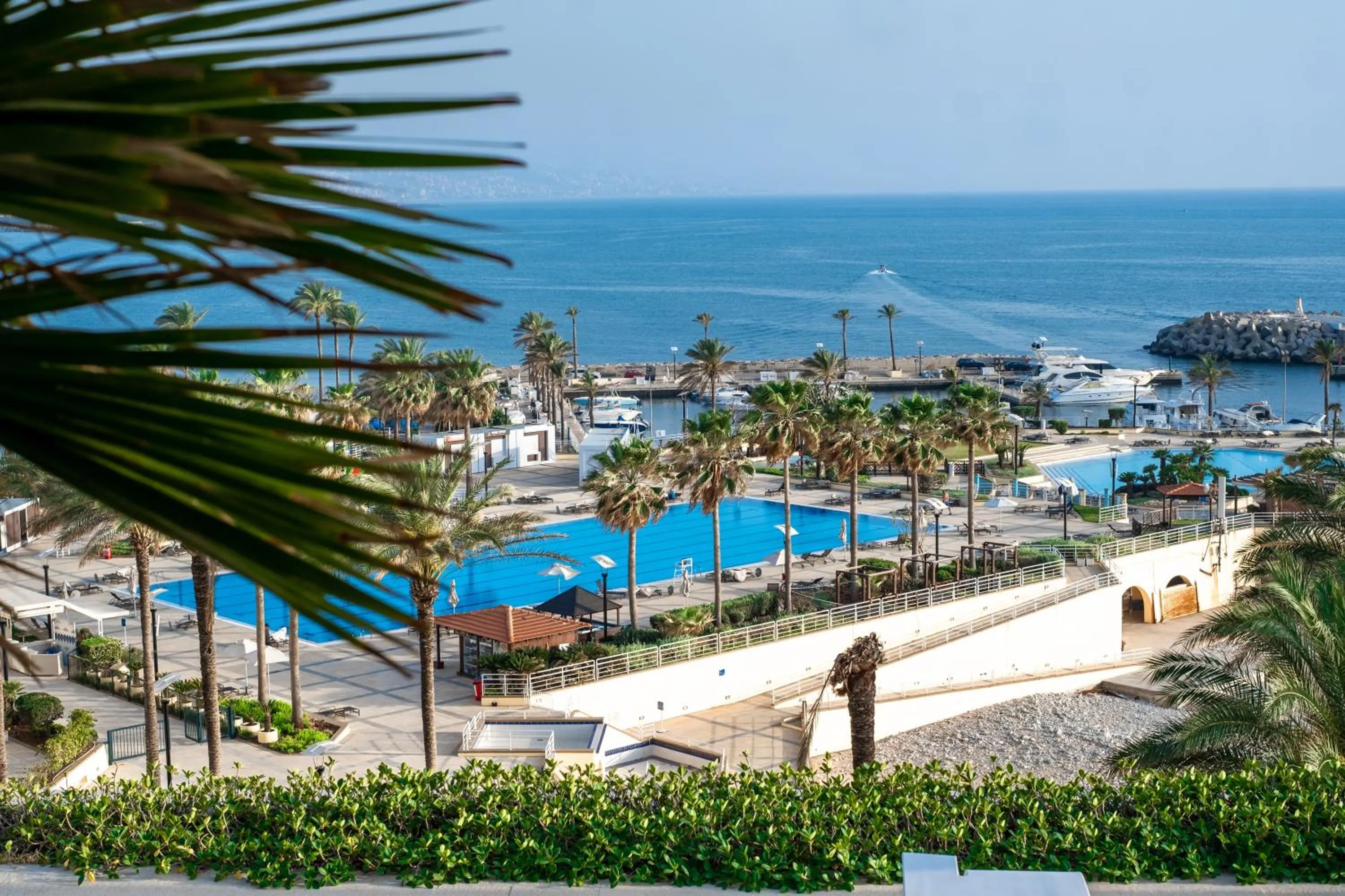 Pool view in Mövenpick Hotel Beirut