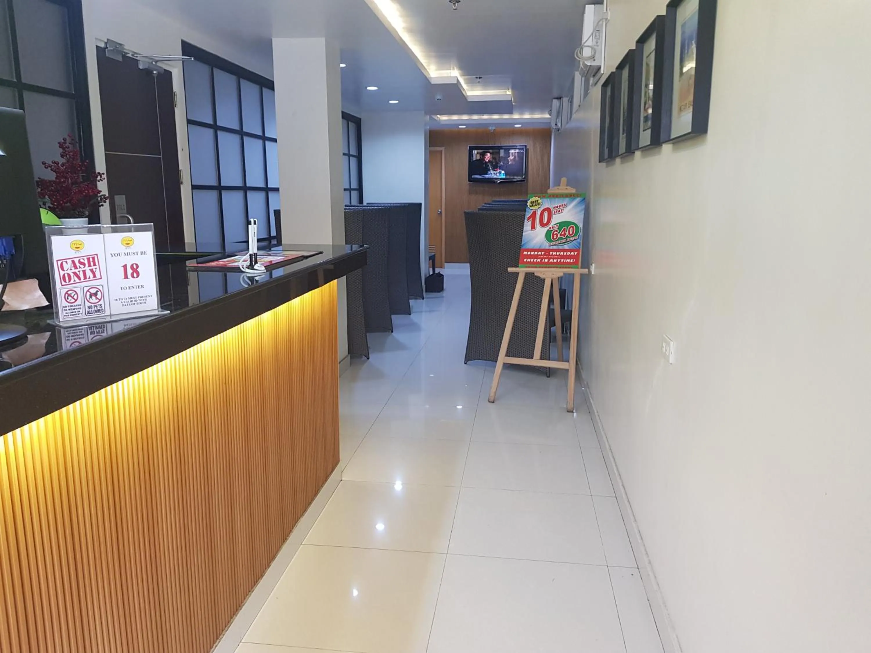Lobby or reception in My Inn Calamba